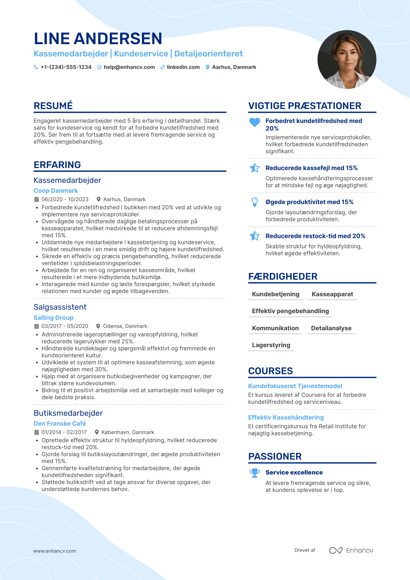 Kassemedarbejder CV