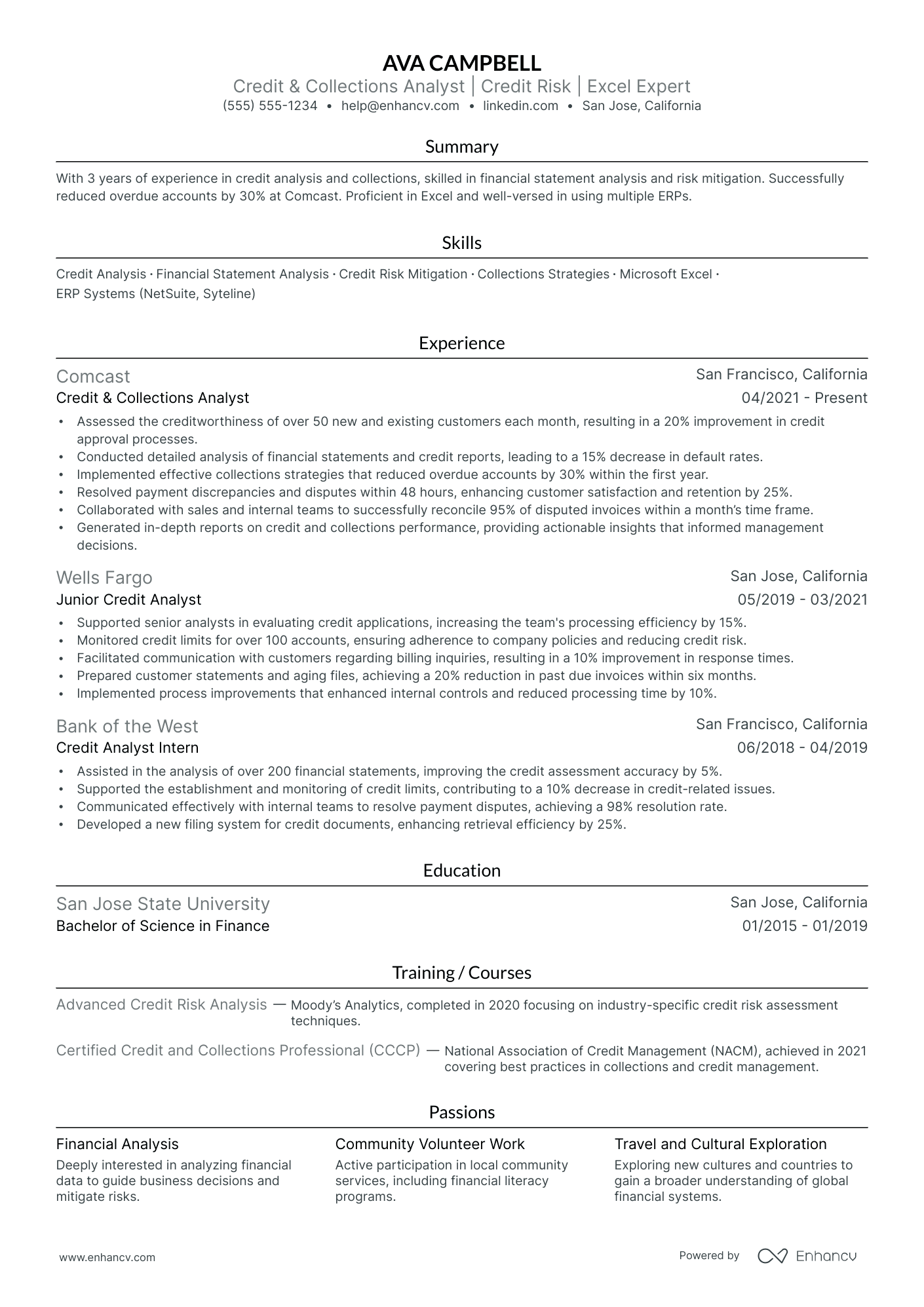 Credit and Collections Analyst Resume Example Resume Example