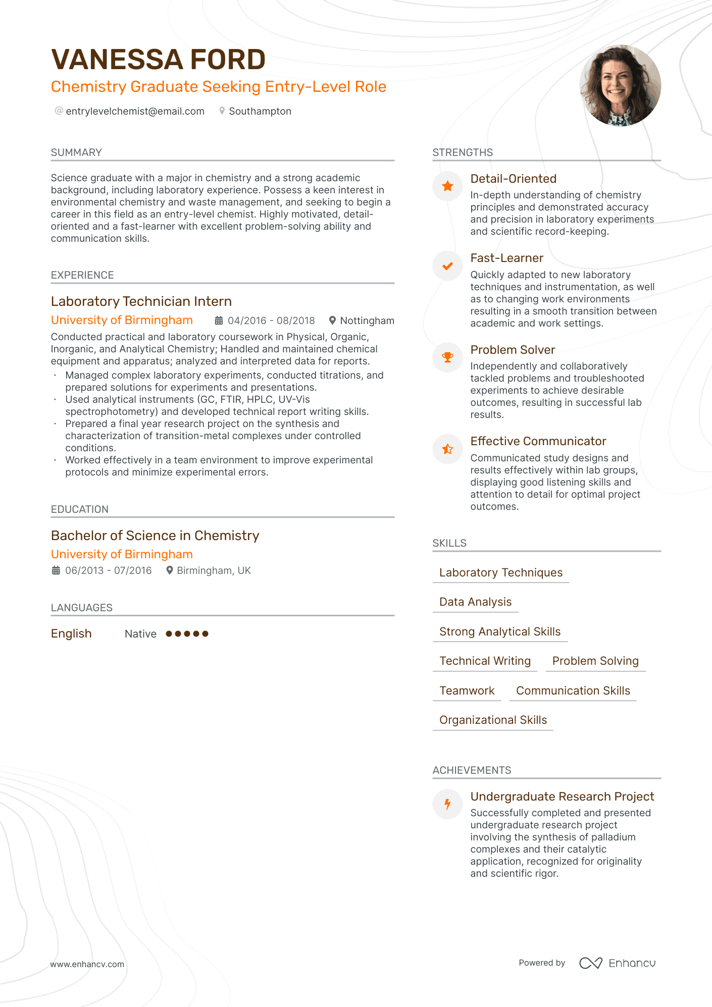 3 Chemist CV Examples for 2024