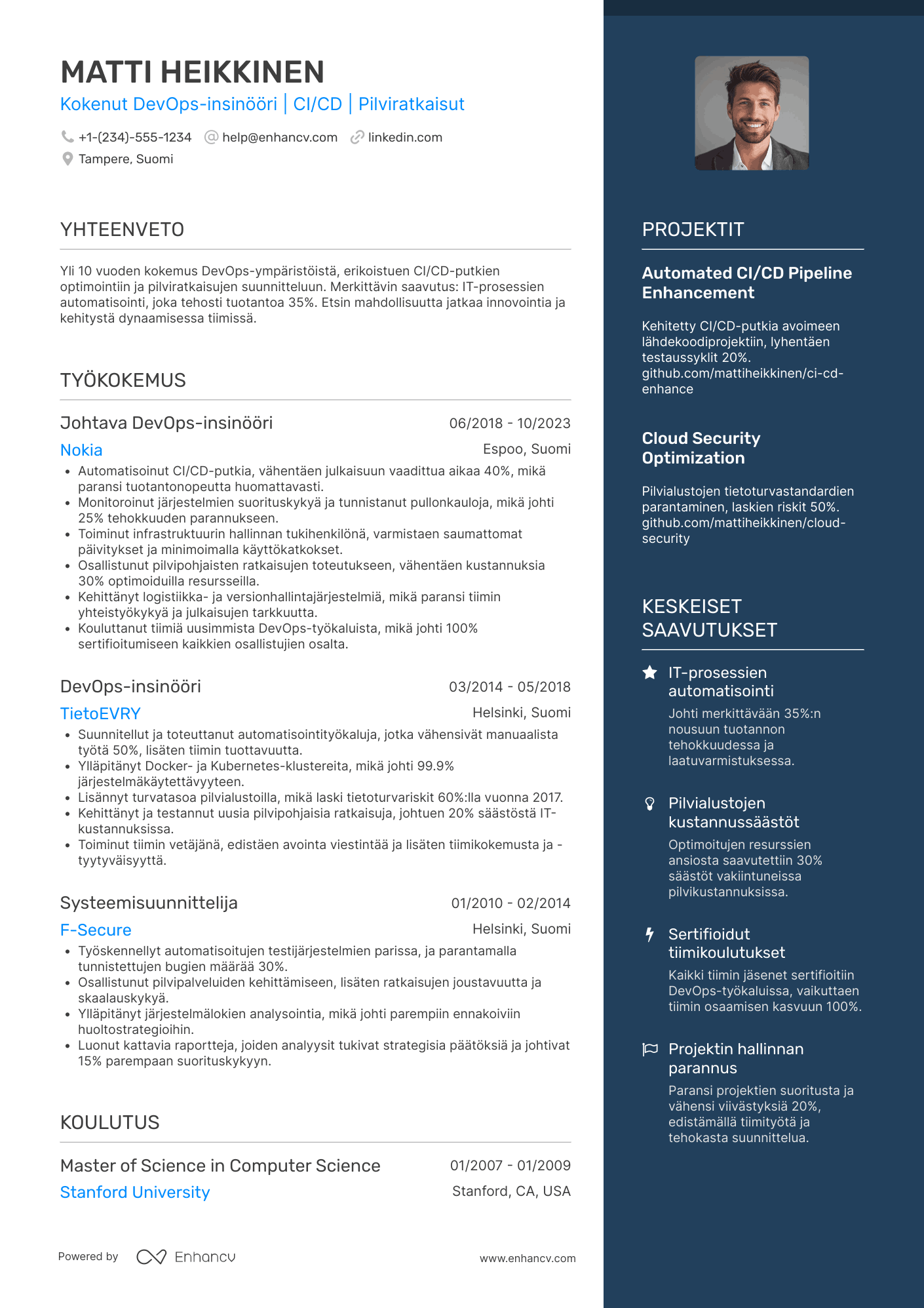 DevOps insinööri CV