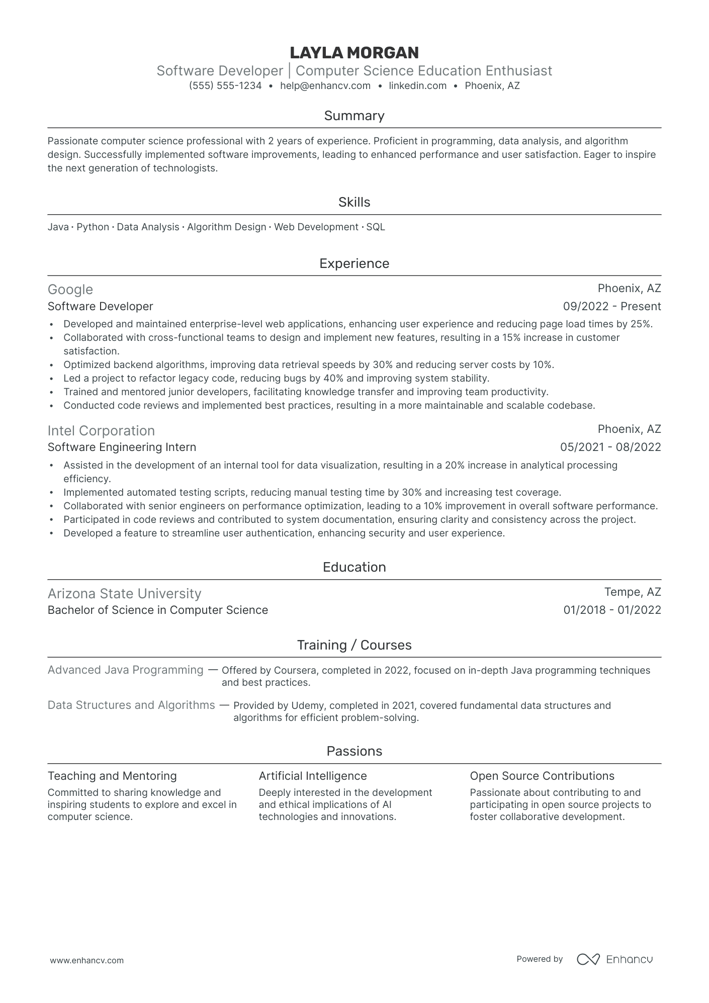 Computer Science Instructor Resume Example Resume Example