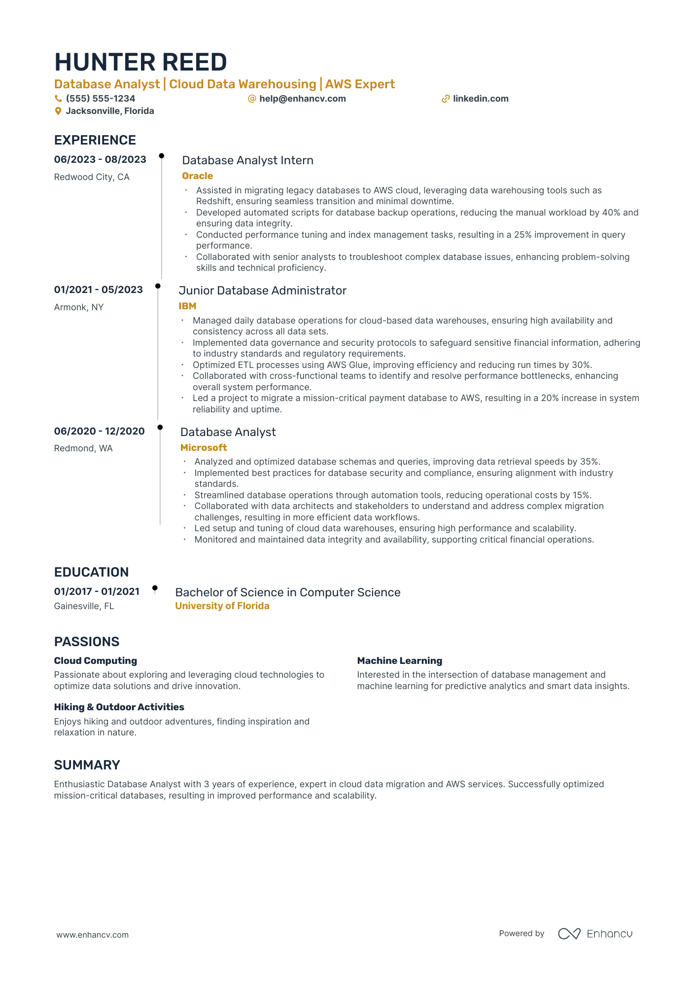 Senior Data Analyst resume example