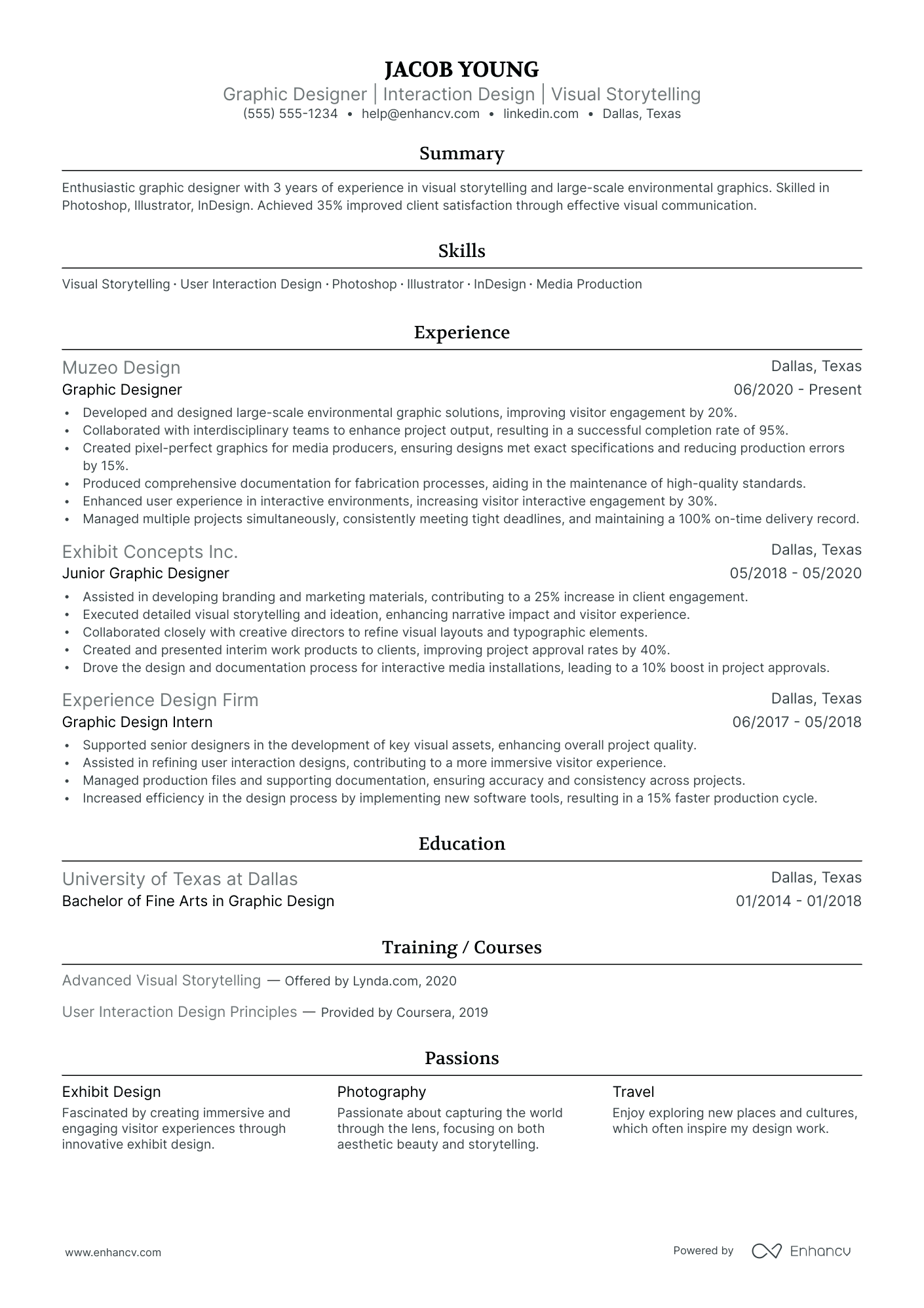 Freelance Graphic Artist resume example