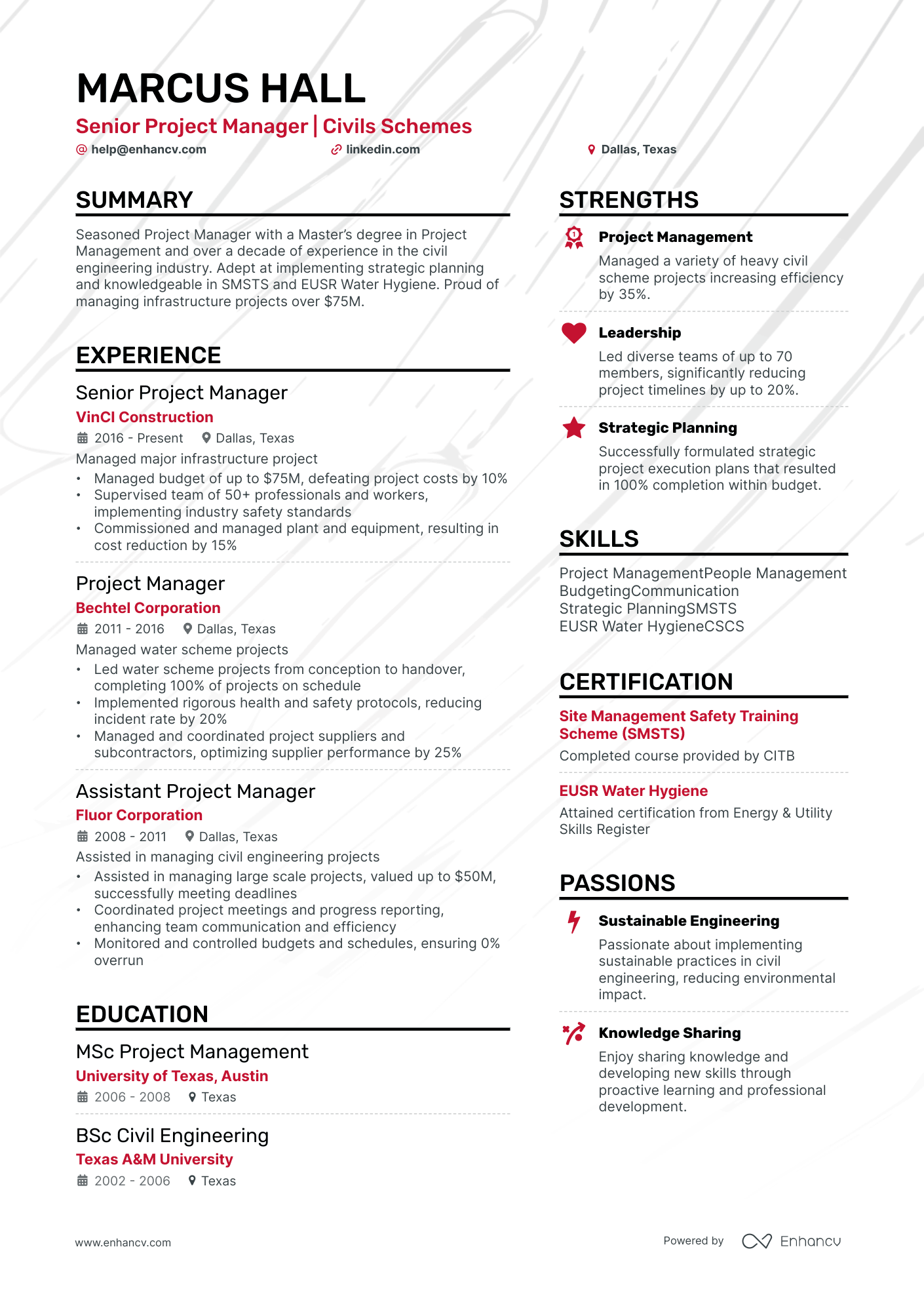 Senior Project Manager resume example