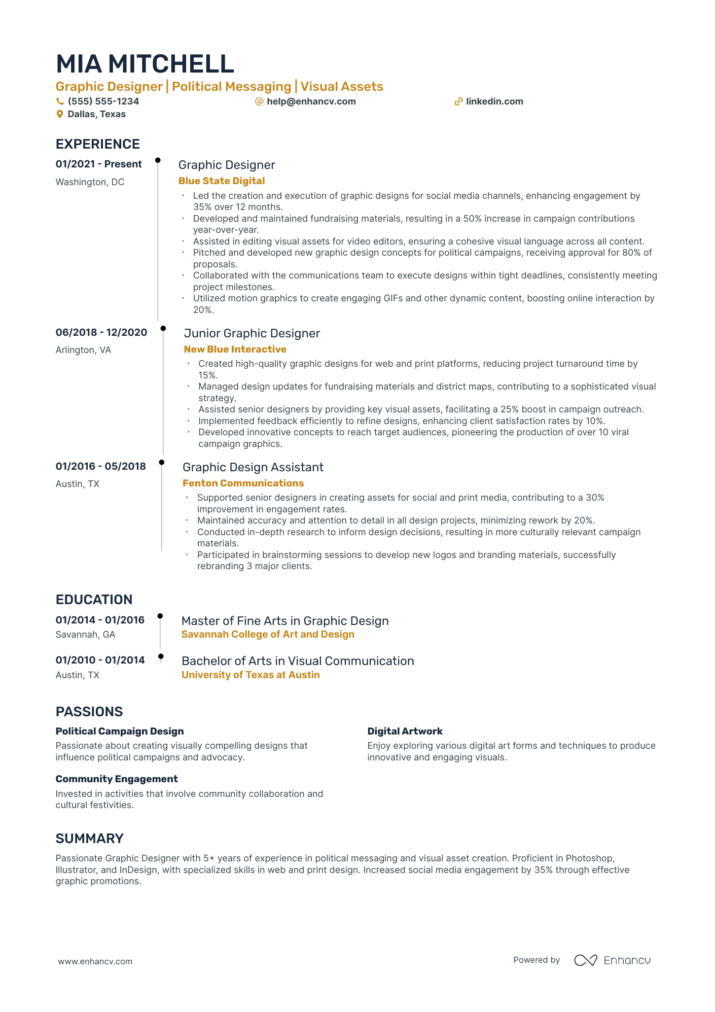 Junior Web Designer resume example