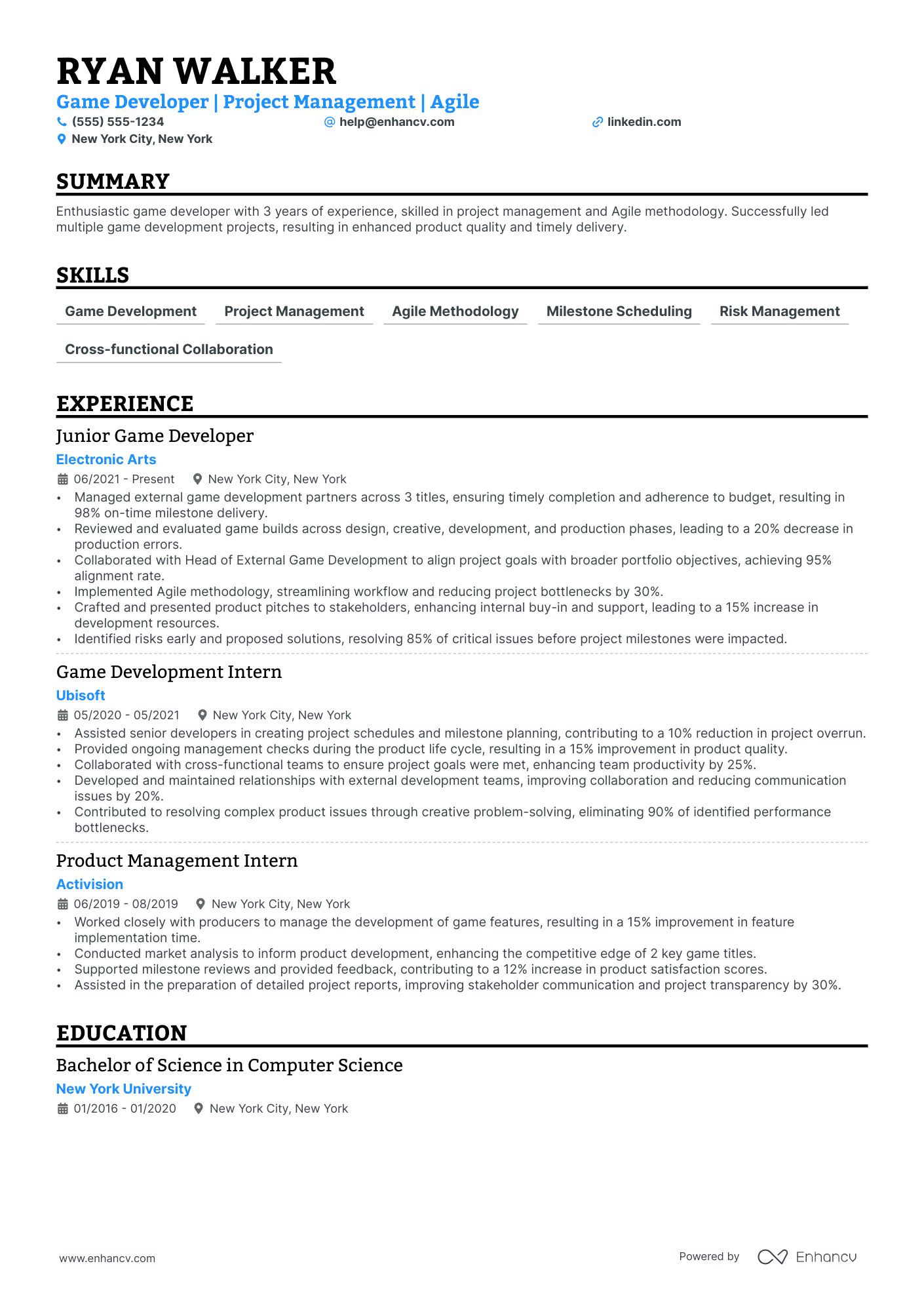 Manual Game Tester Resume Example Resume Example