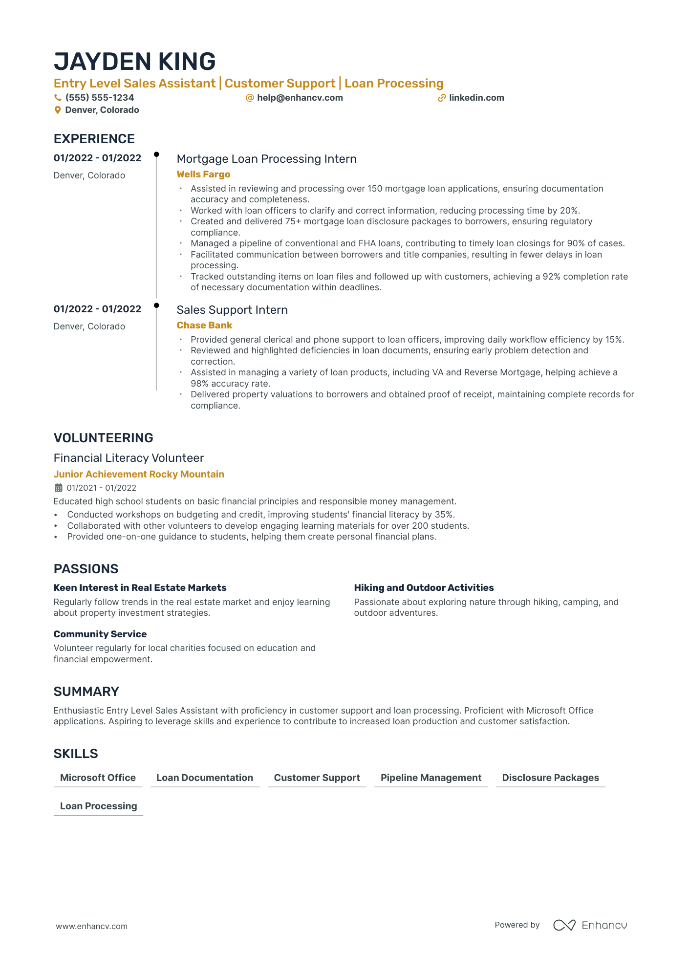 Entry-Level Retail Assistant Resume Example Resume Example