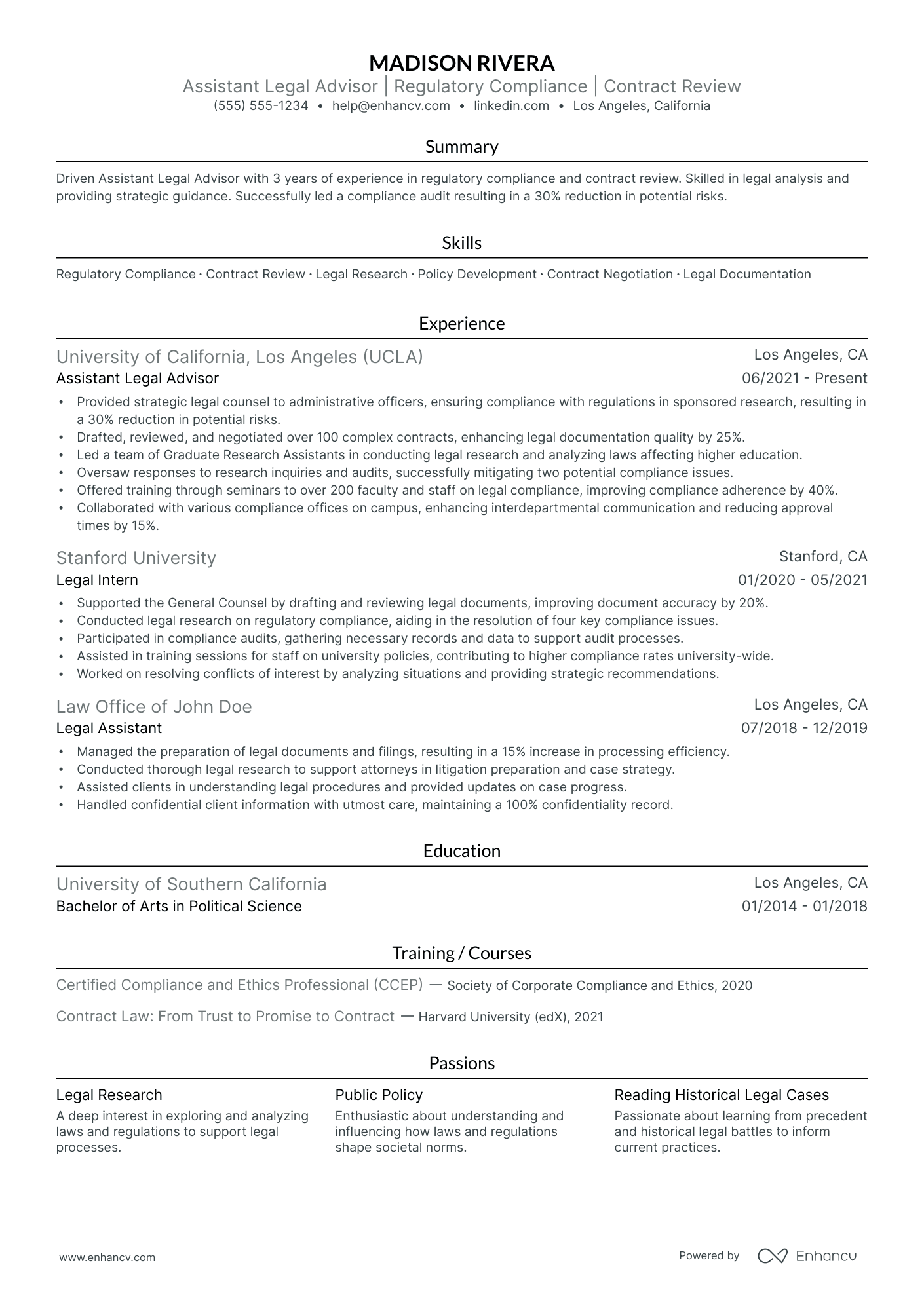 Legal Assistant Supervisor Resume Example Resume Example