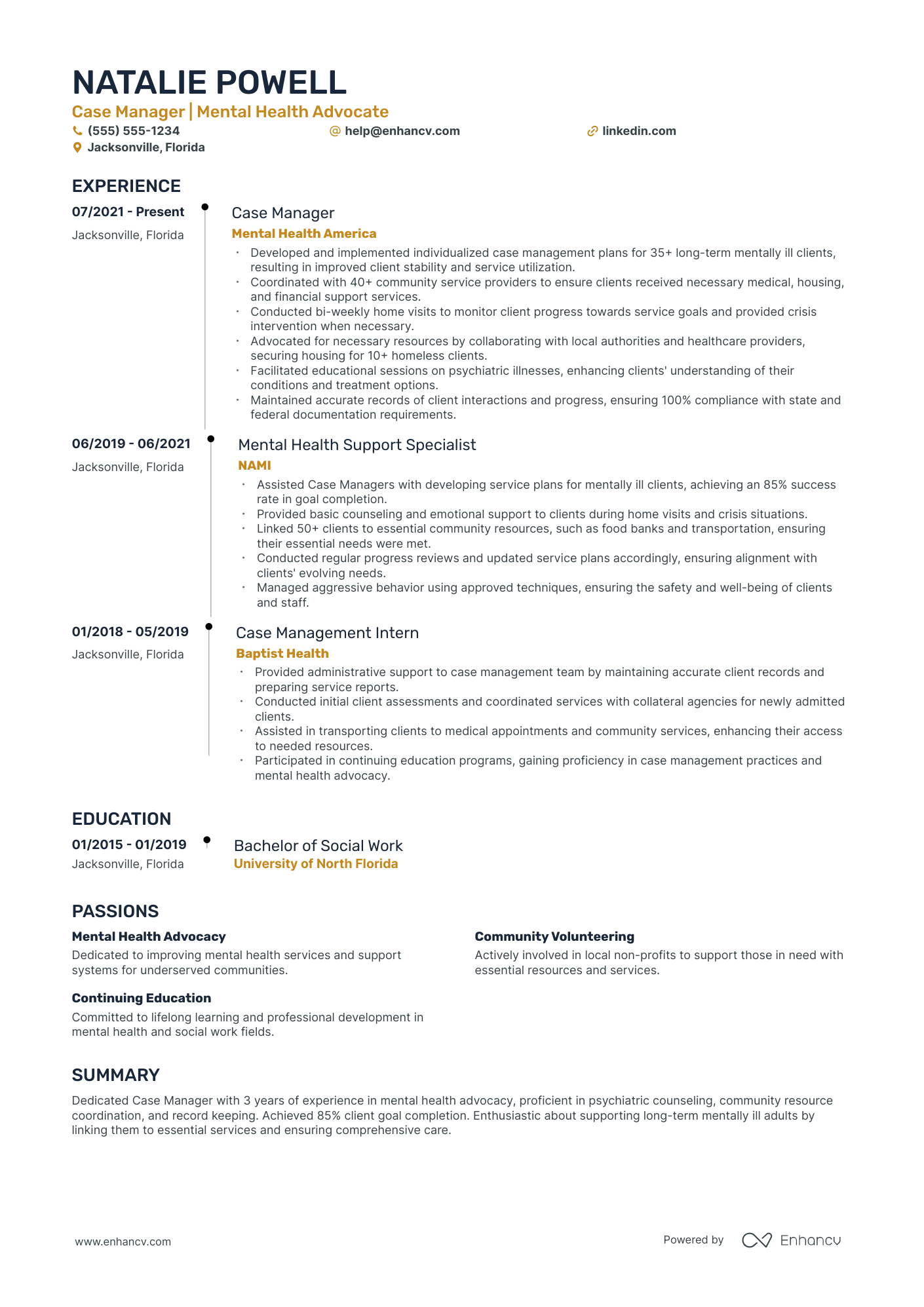 Mental Health Case Manager Resume Example Resume Example