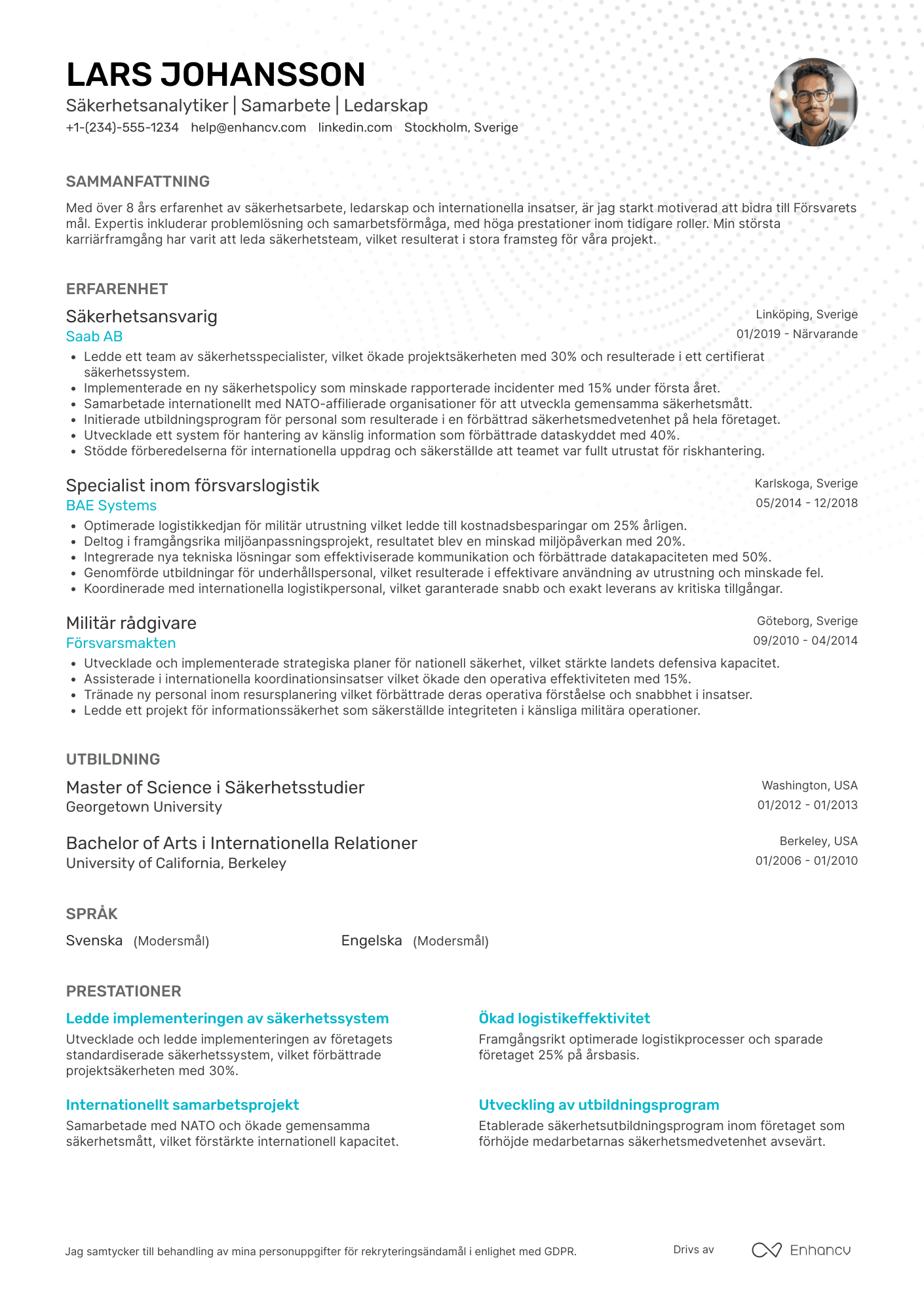 Försvaret CV