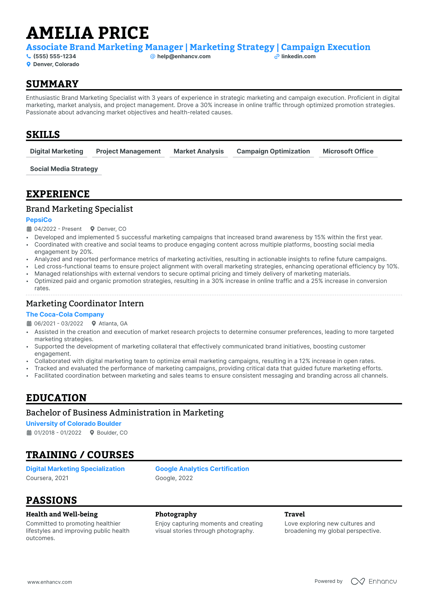 Associate Digital Marketing Manager resume example