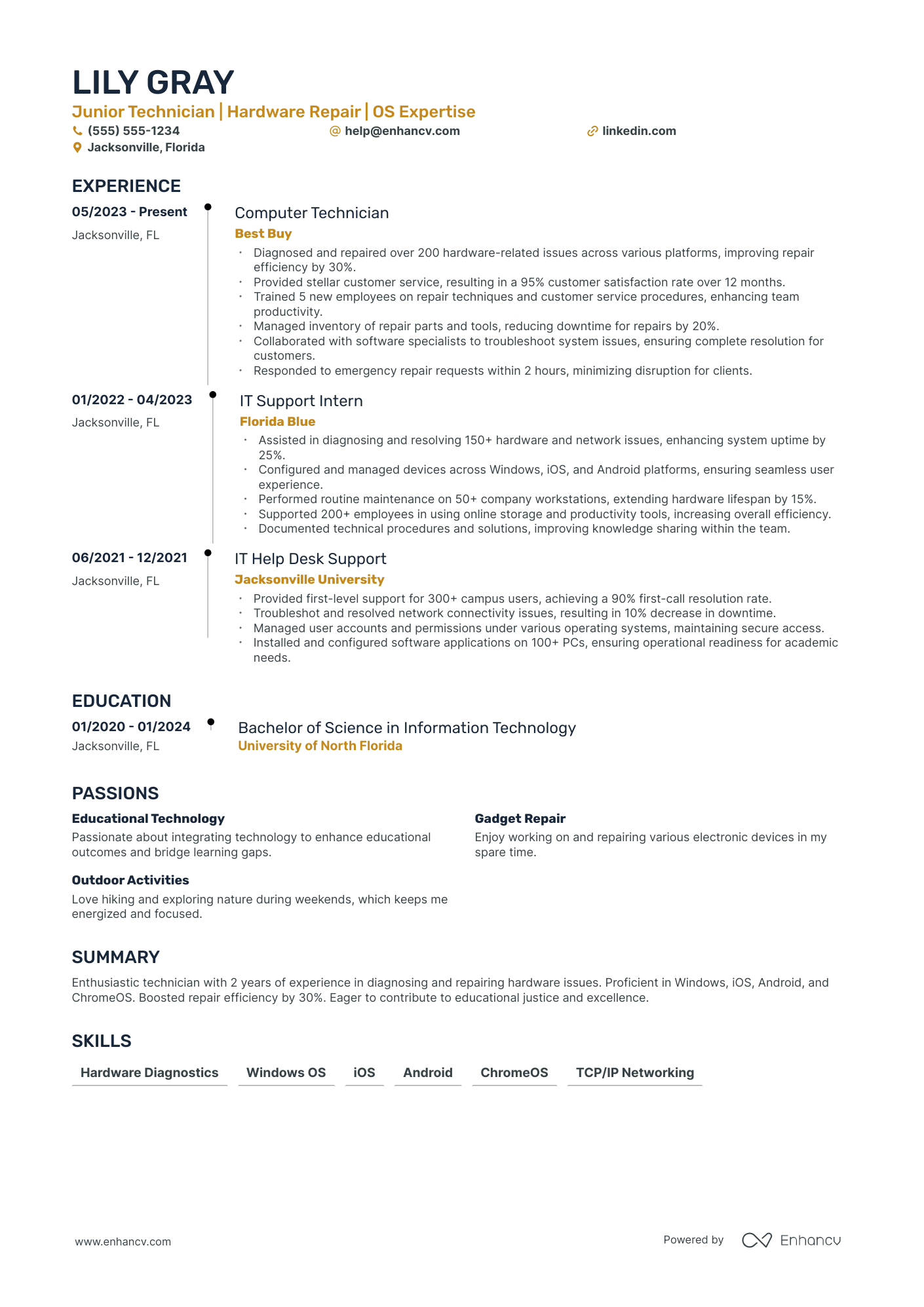 Computer Service Repair Technician Resume Example Resume Example