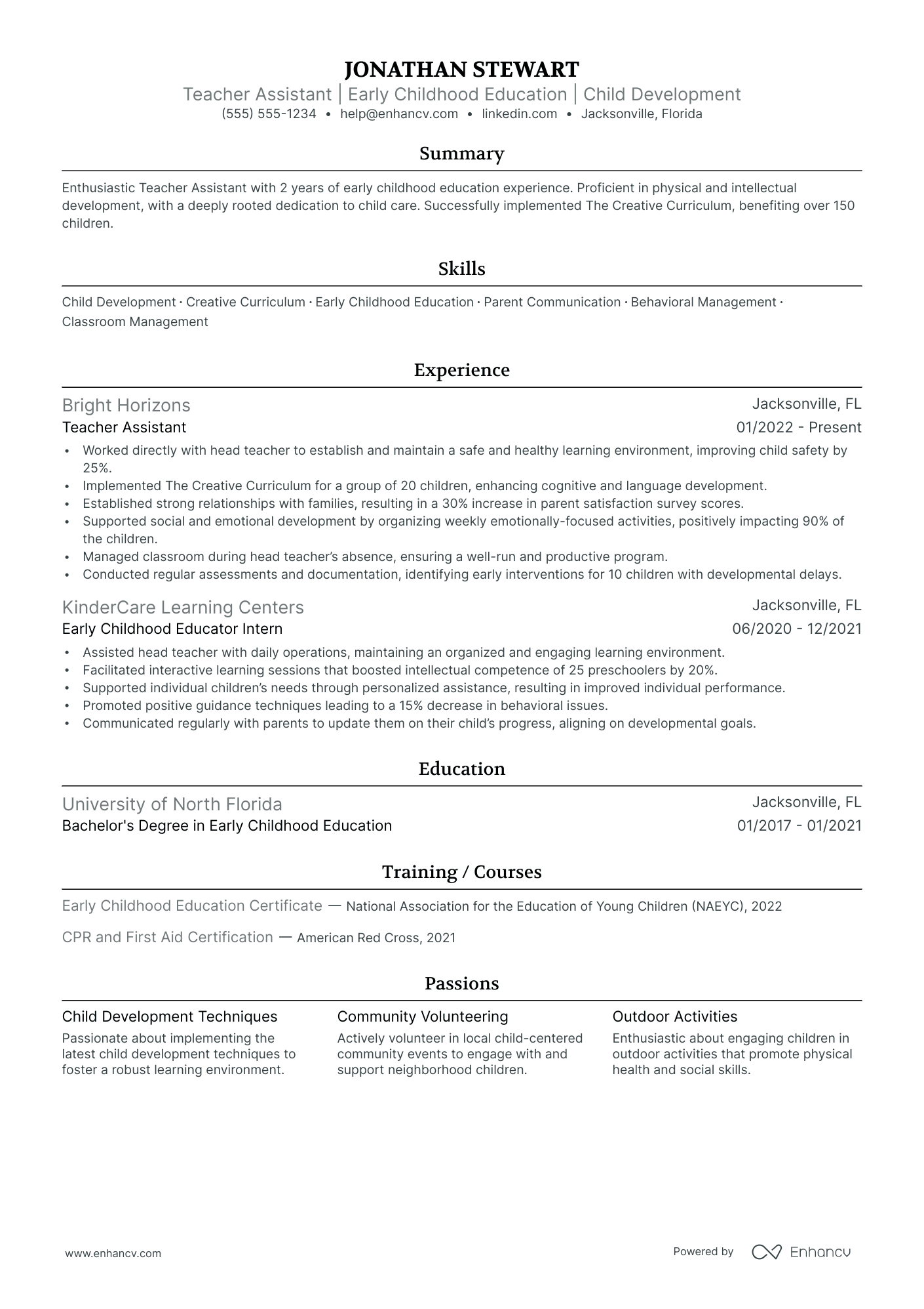 Childcare Assistant Resume Example Resume Example