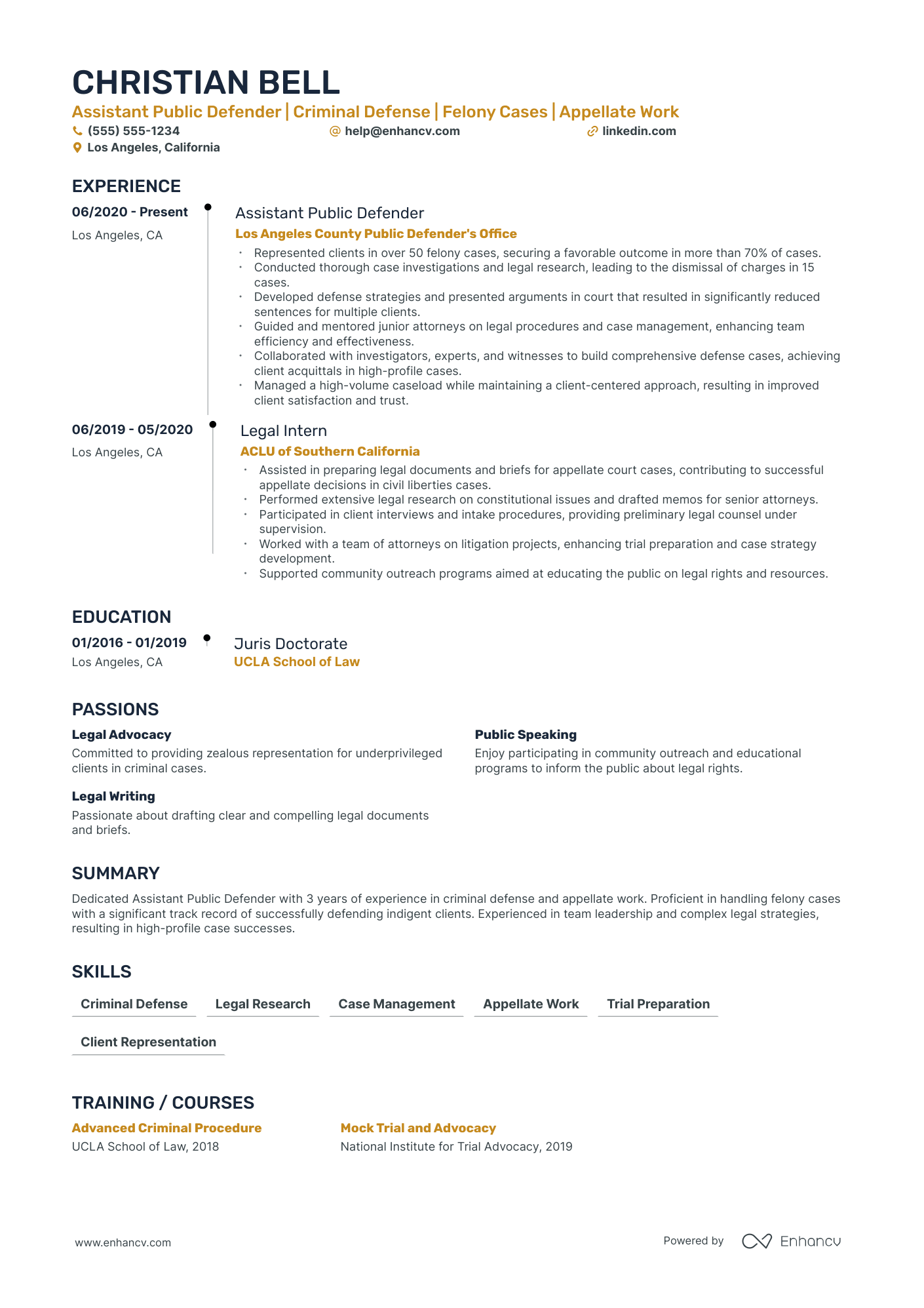 Intellectual Property Lawyer resume example