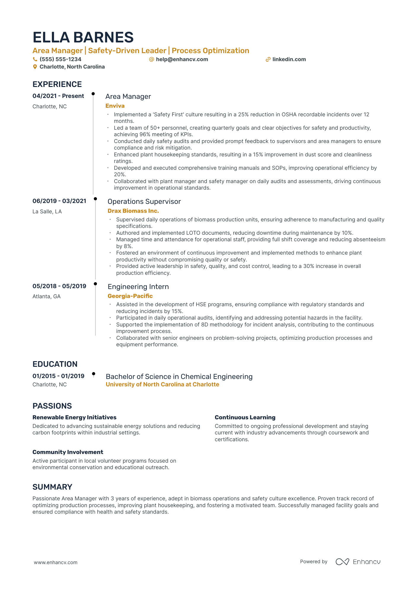 Assistant Area Manager Resume Example Resume Example