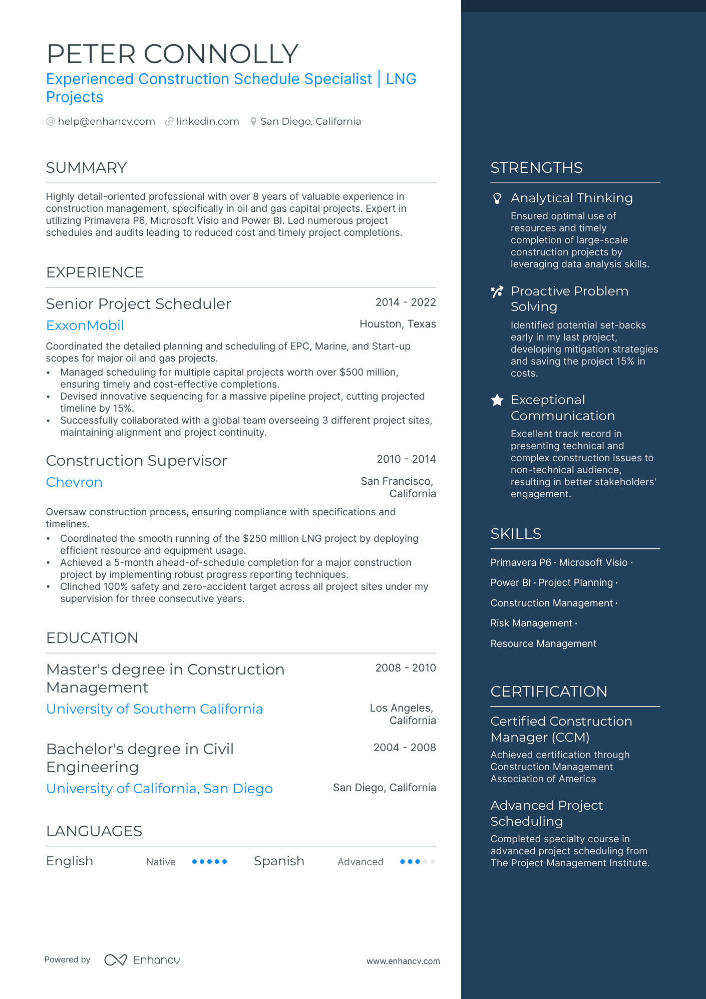 scheduler resume example
