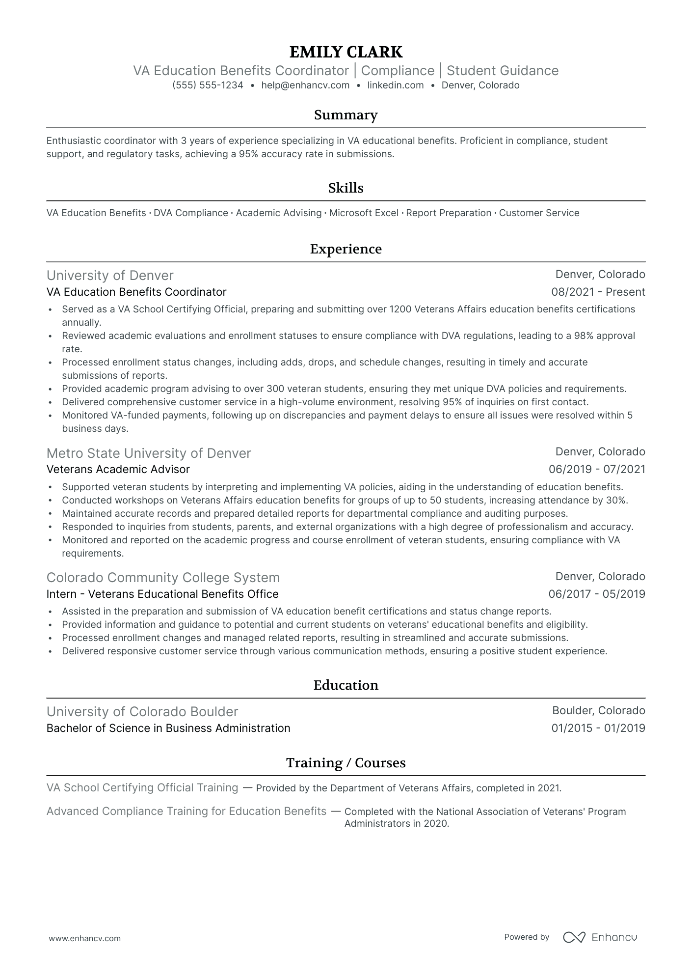 Education Support Specialist resume example