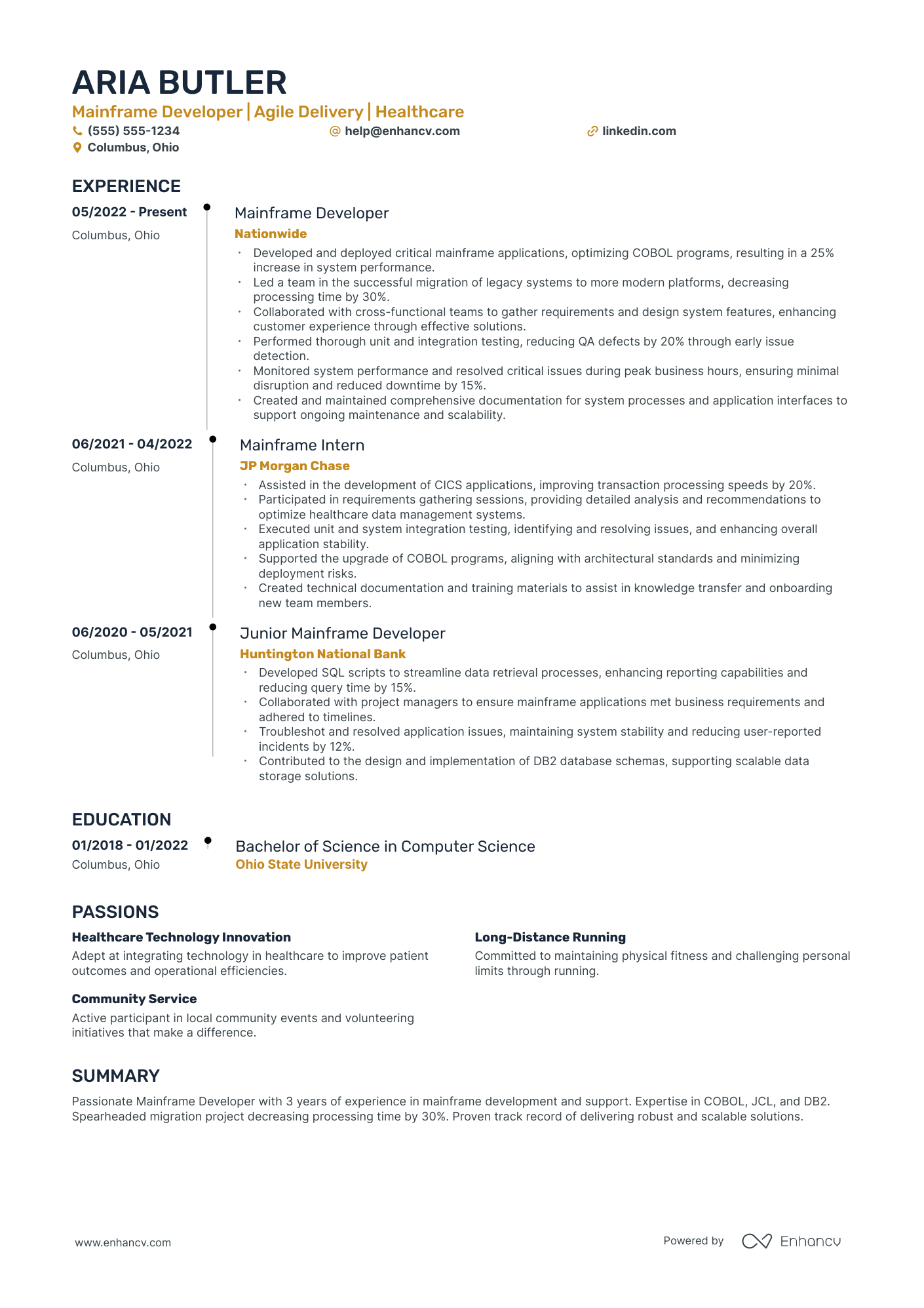 Systems Software Developer resume example