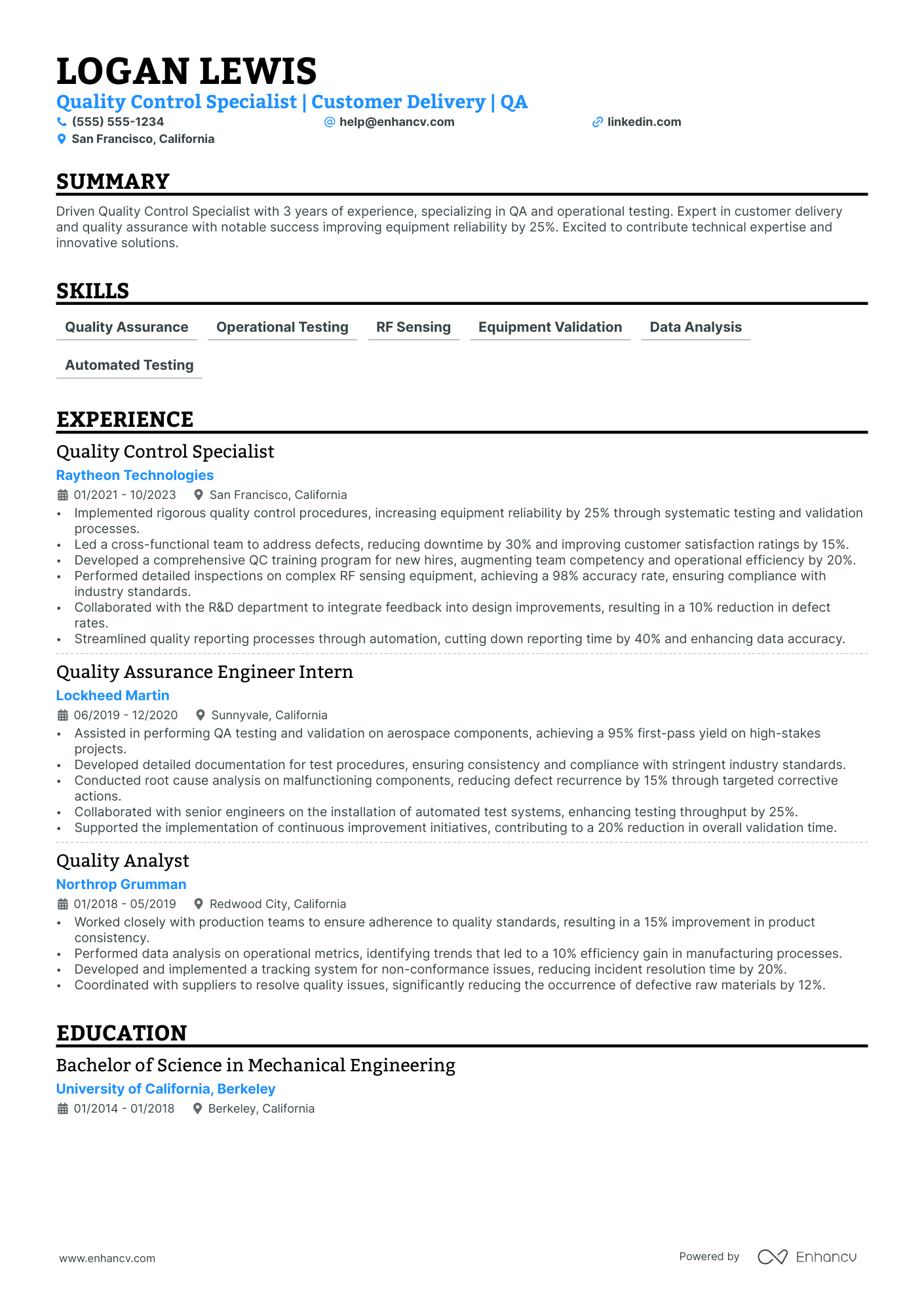 Quality Control Specialist Resume Example Resume Example