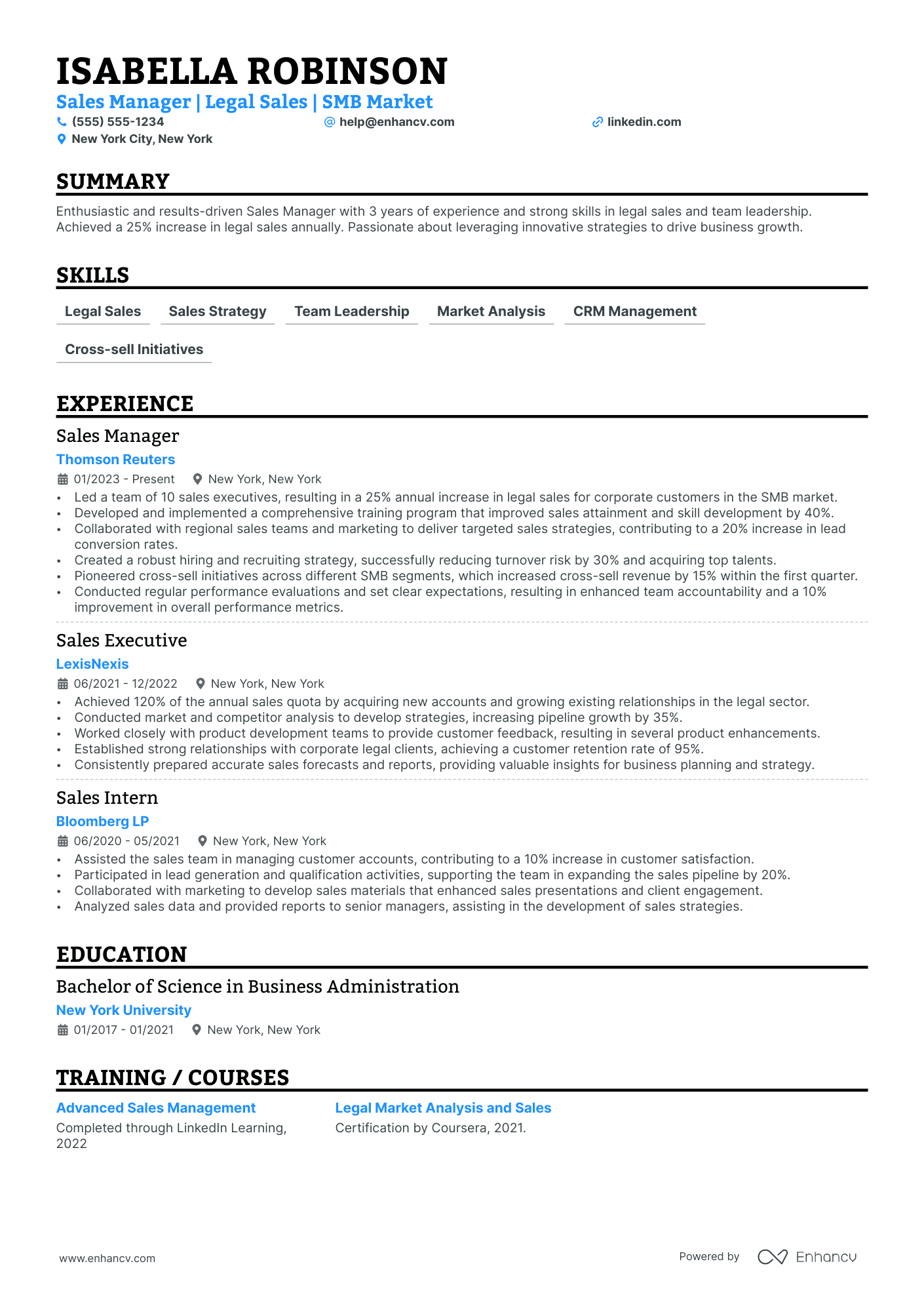 Outside Sales Director resume example