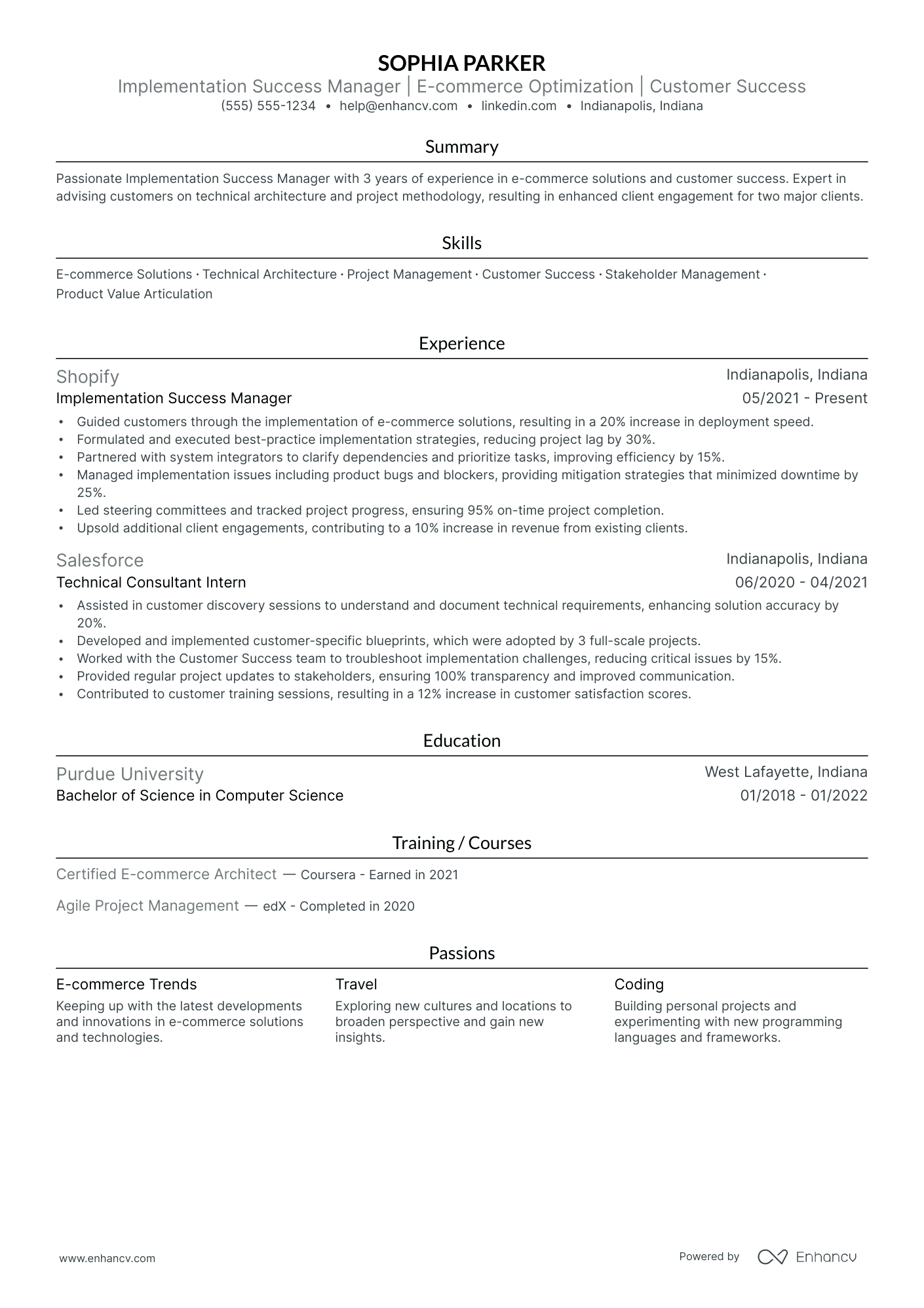 Customer Success Manager - Tech Industry Resume Example Resume Example