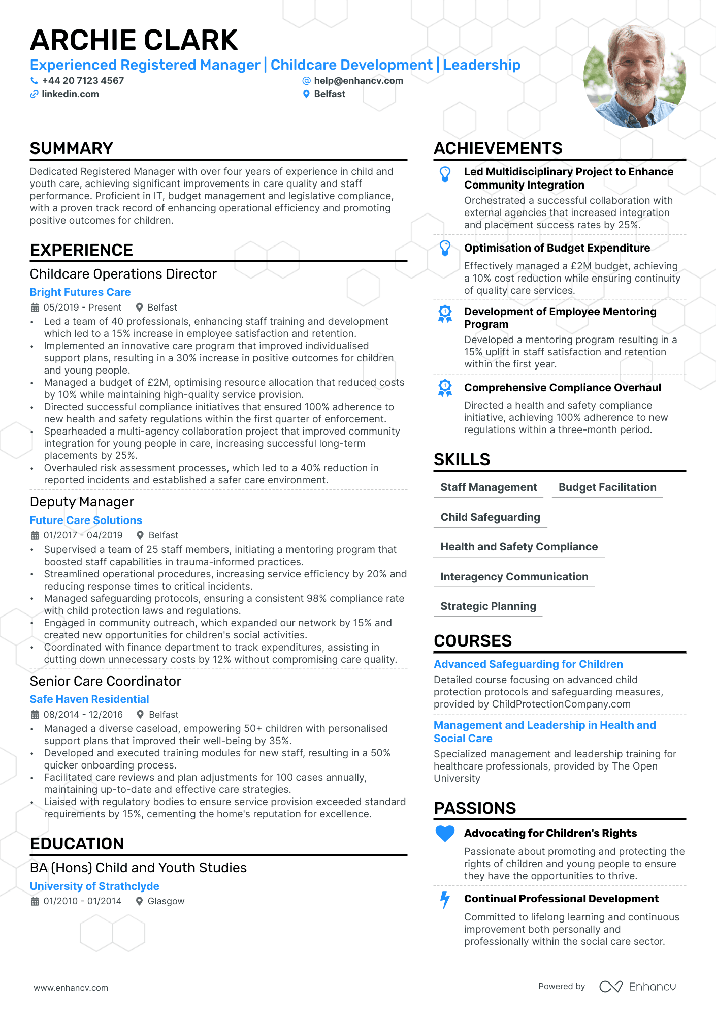 Care Manager cv example