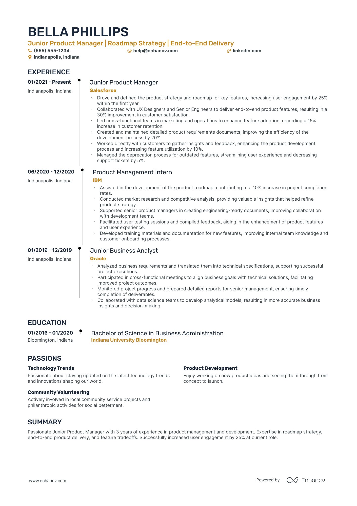 Sole Proprietor Business Owner resume example