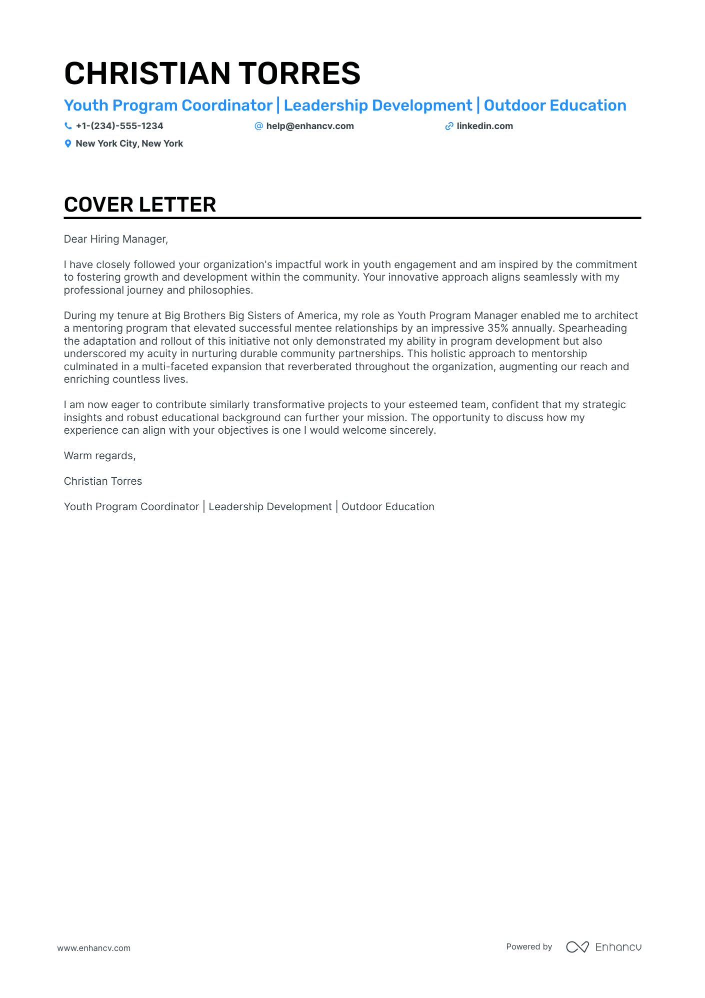 Training Director cover letter