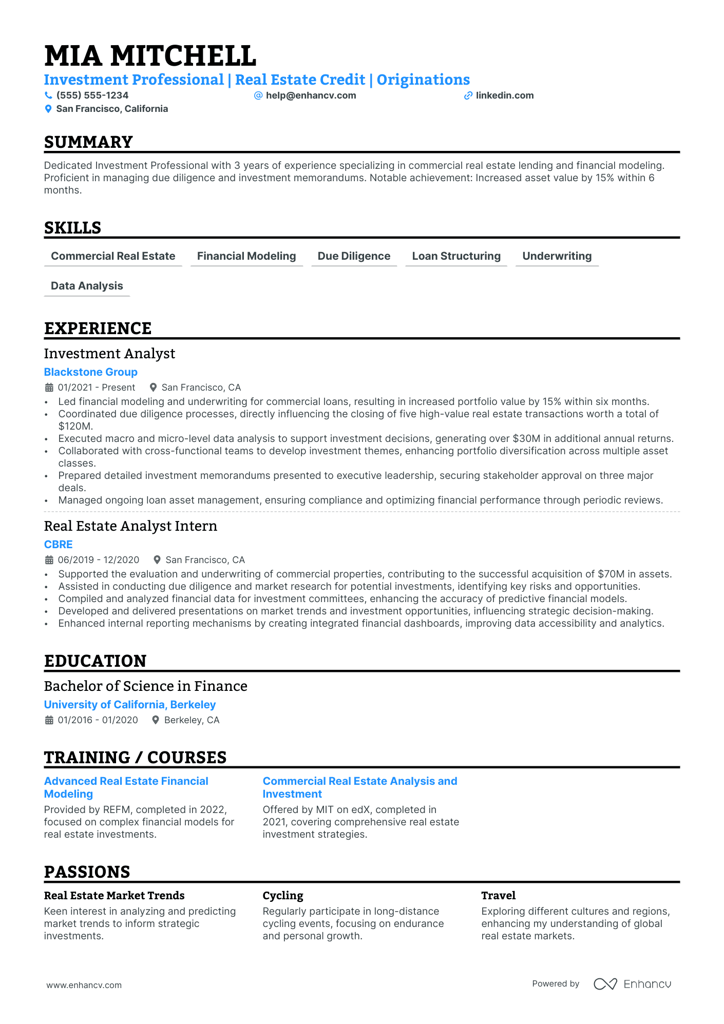 Associate Credit Analyst resume example