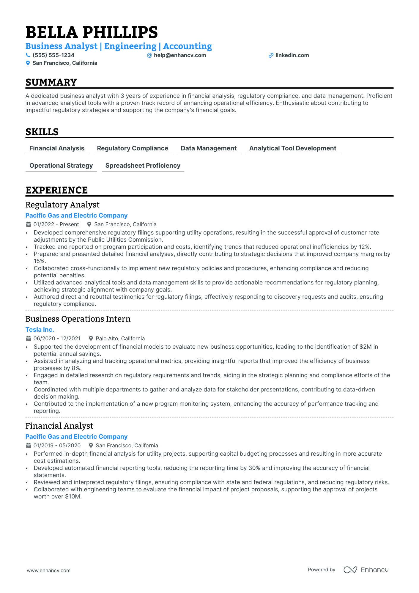 Senior Strategy Consultant resume example