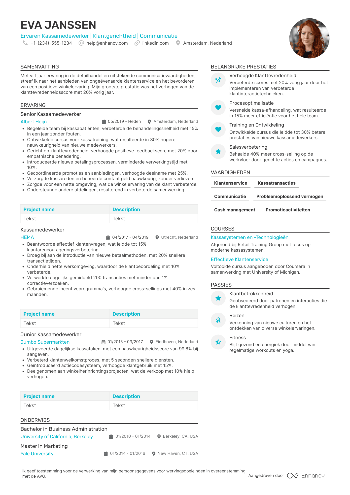 Kassamedewerker CV