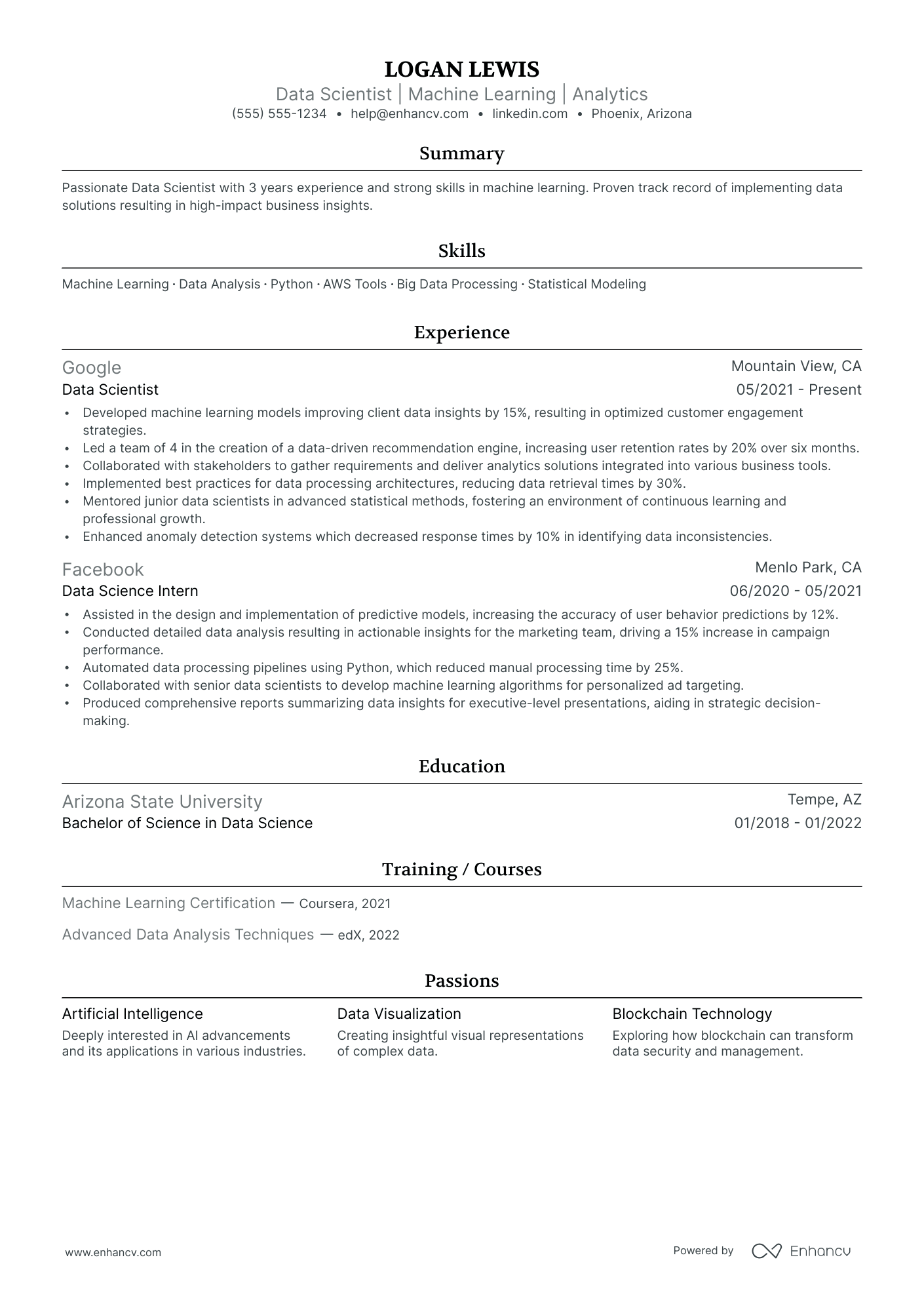 Director of Data Science Strategy resume example