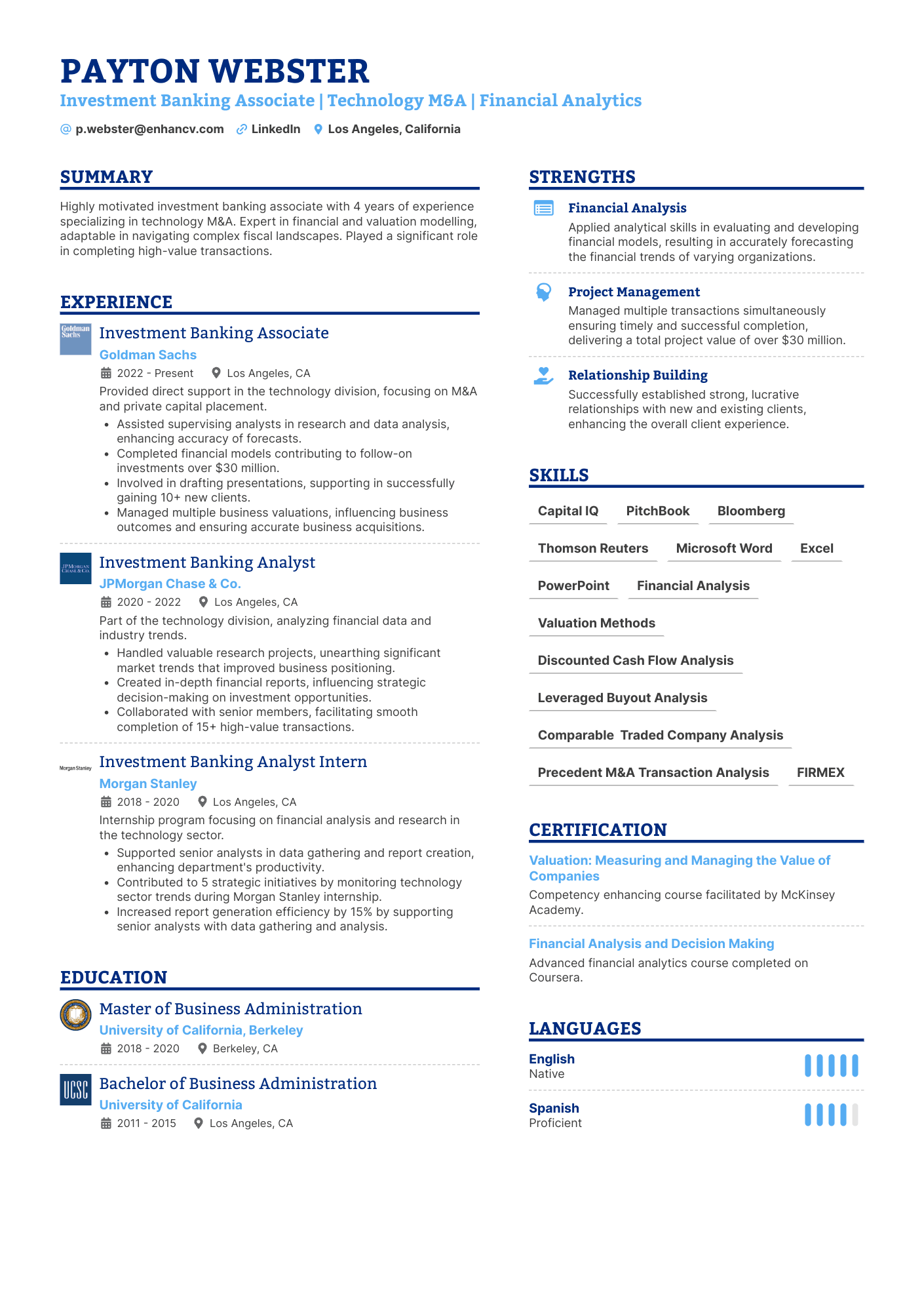 A double column timeline resume template with company logos