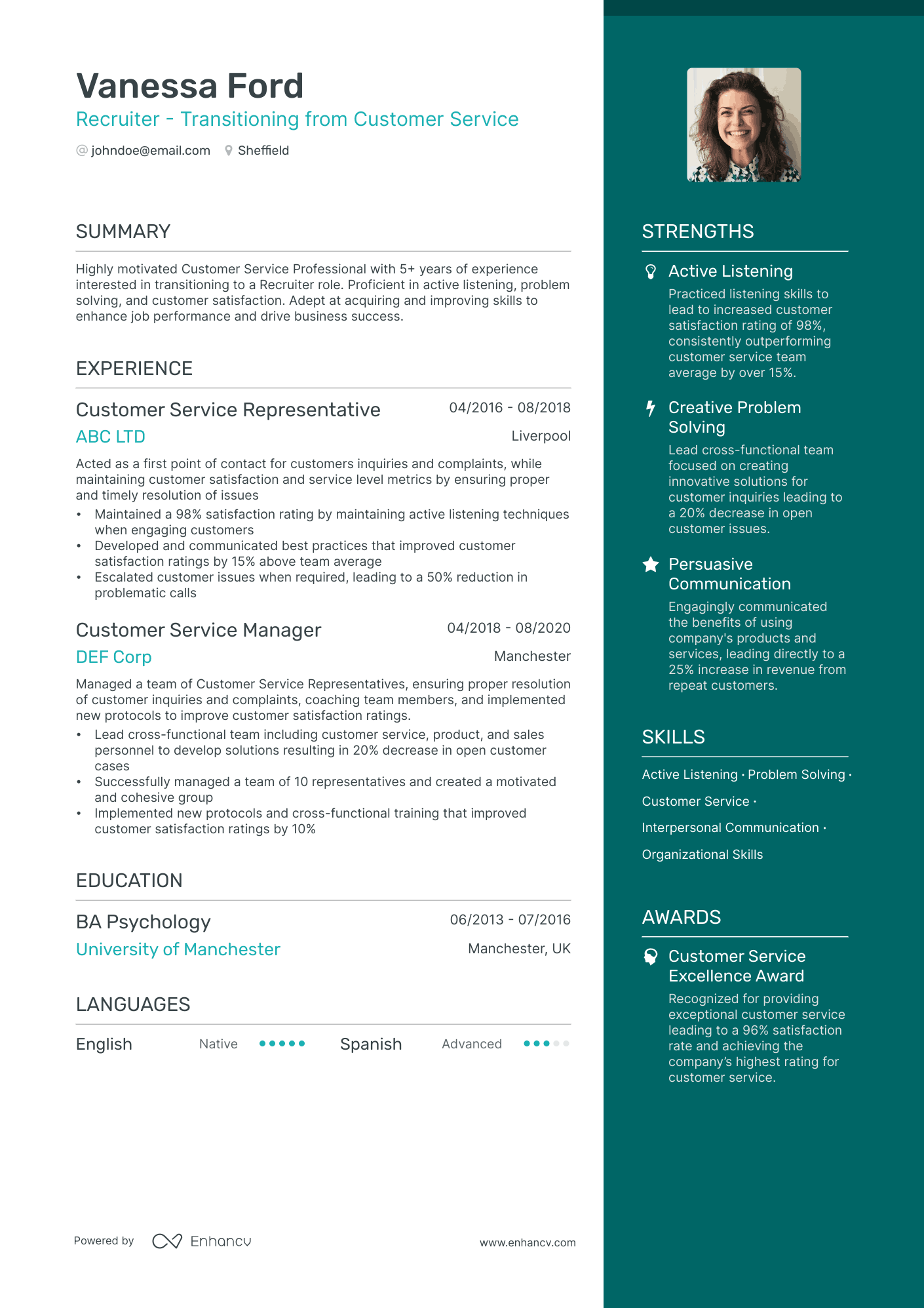 3 Recruiter CV Examples For 2024   Image 