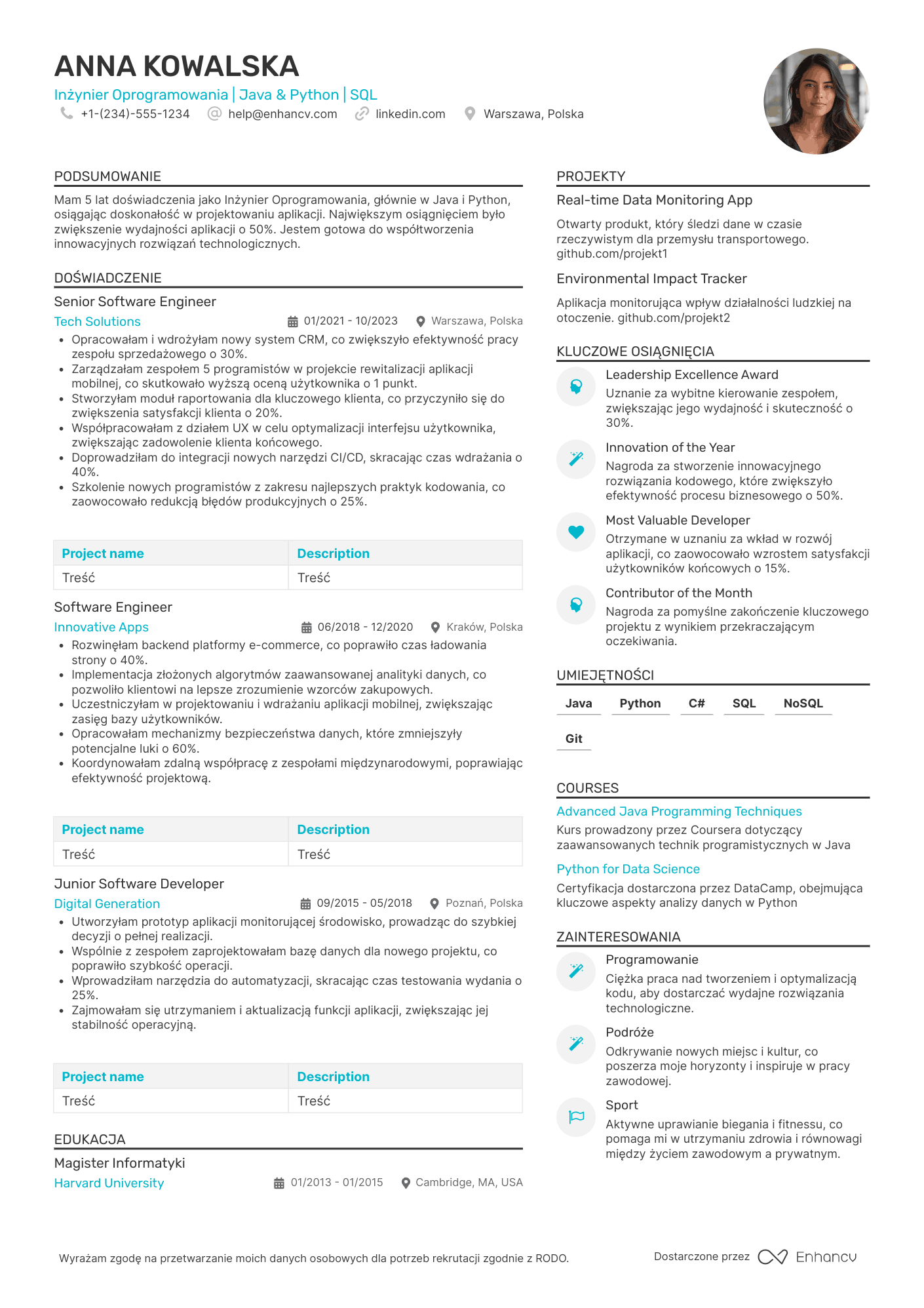 Software Engineer CV
