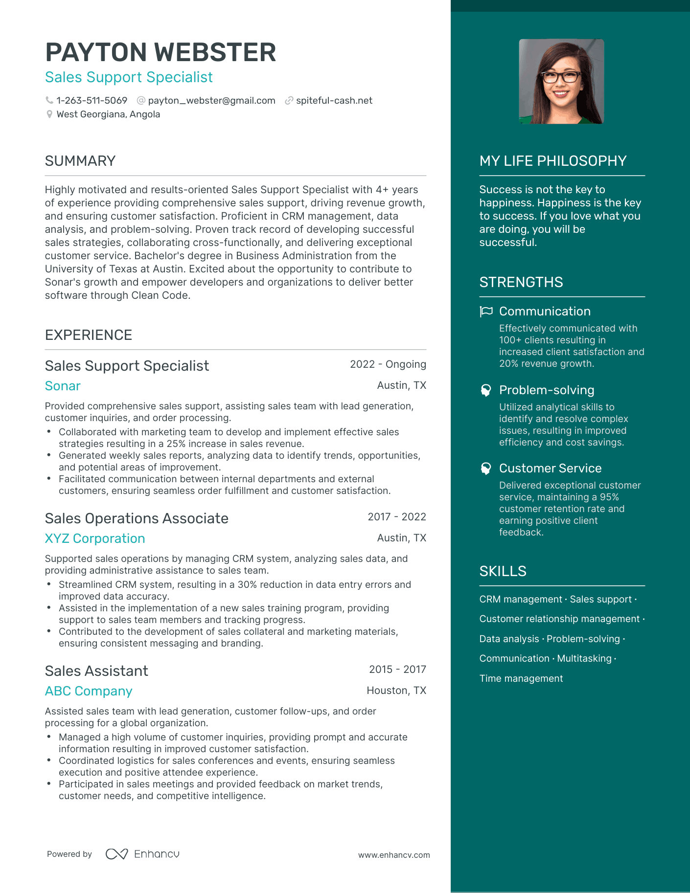 3 Successful Sales Support Specialist Resume Examples And Writing Tips 