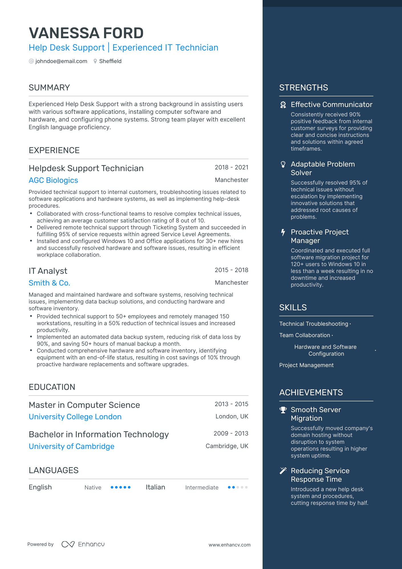 3 Help Desk CV Examples for 2023