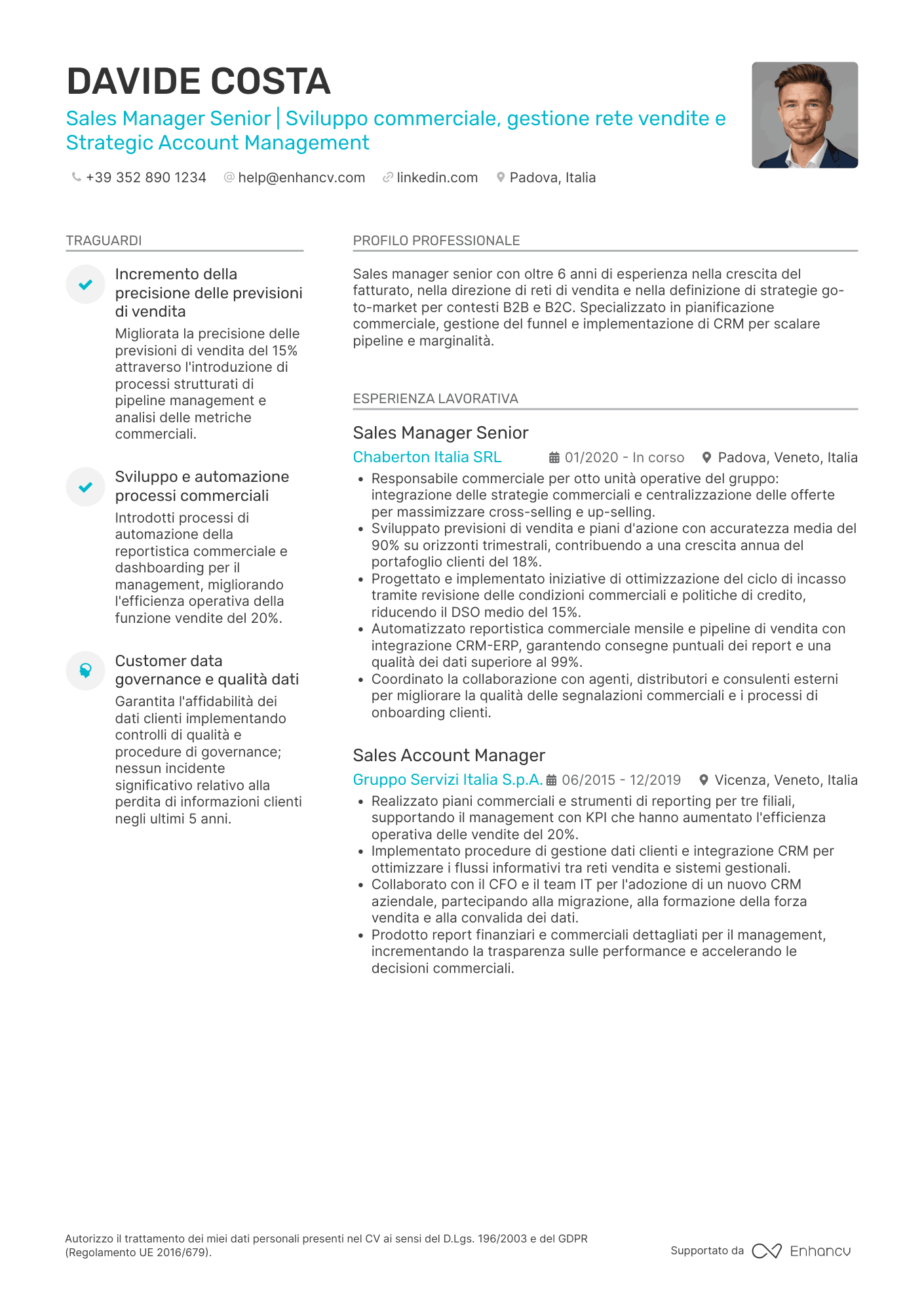 Stiloso — Modelli di CV gratuiti