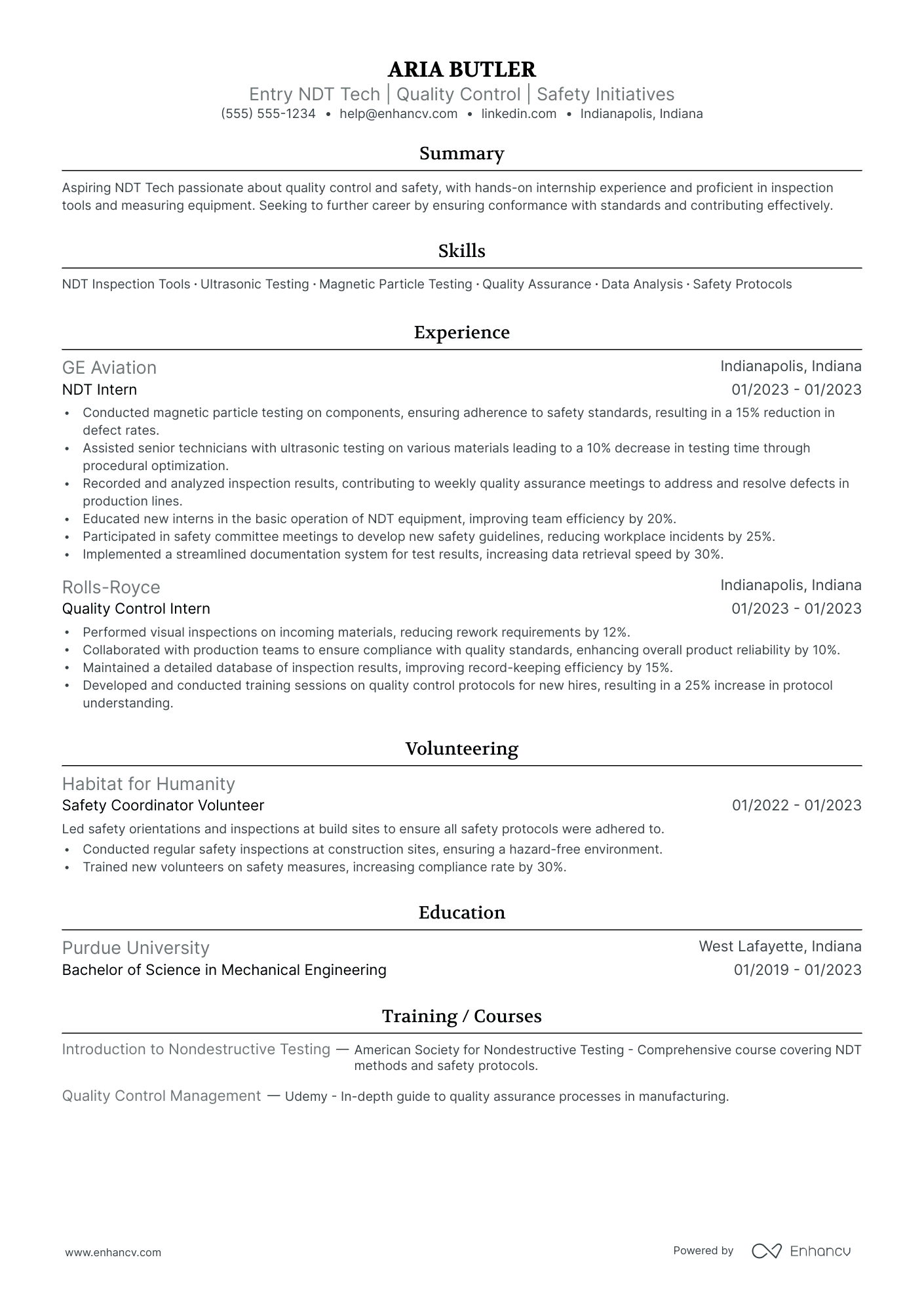 Entry-Level QA Tester resume example