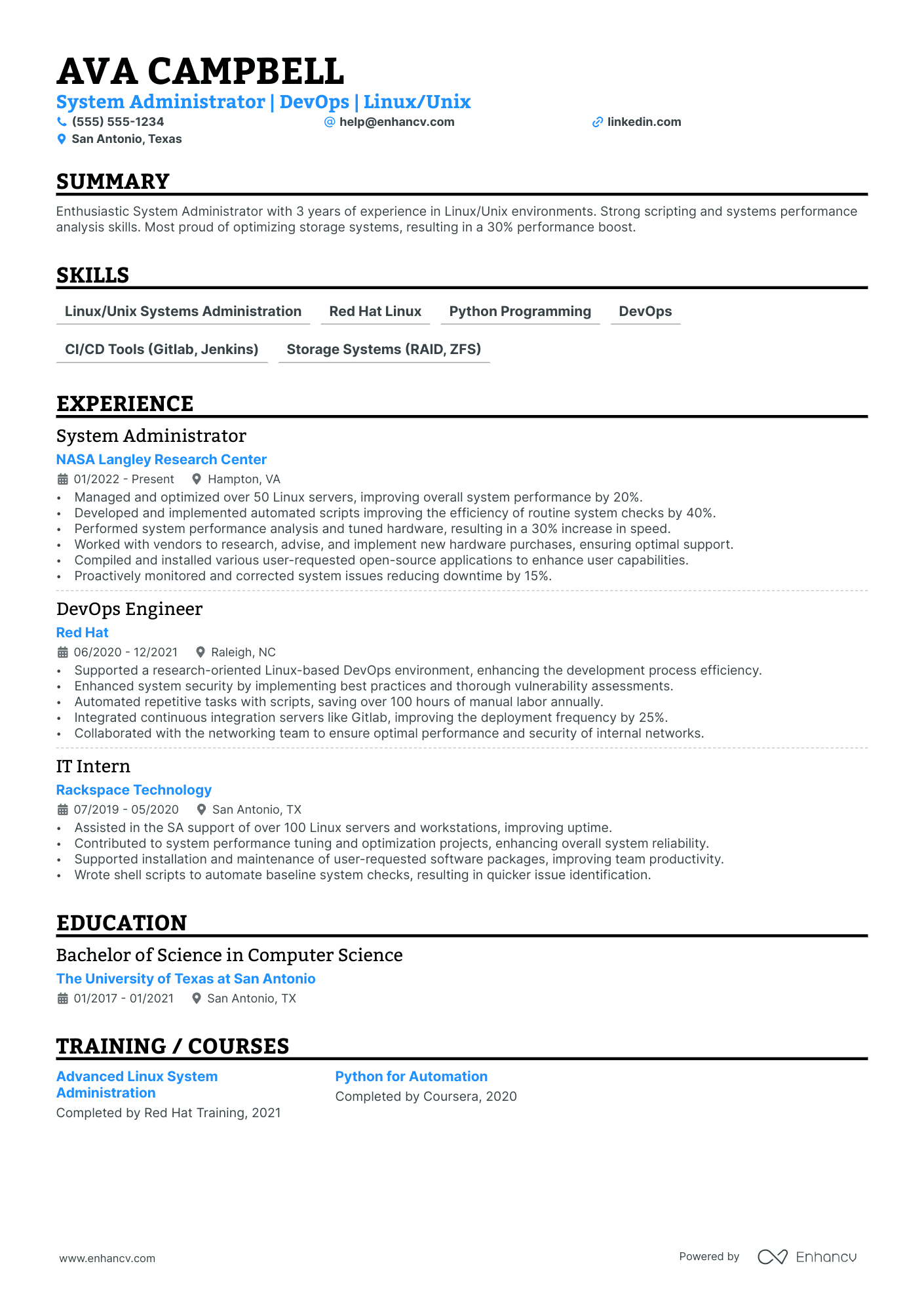 DevOps System Administrator Resume Example Resume Example