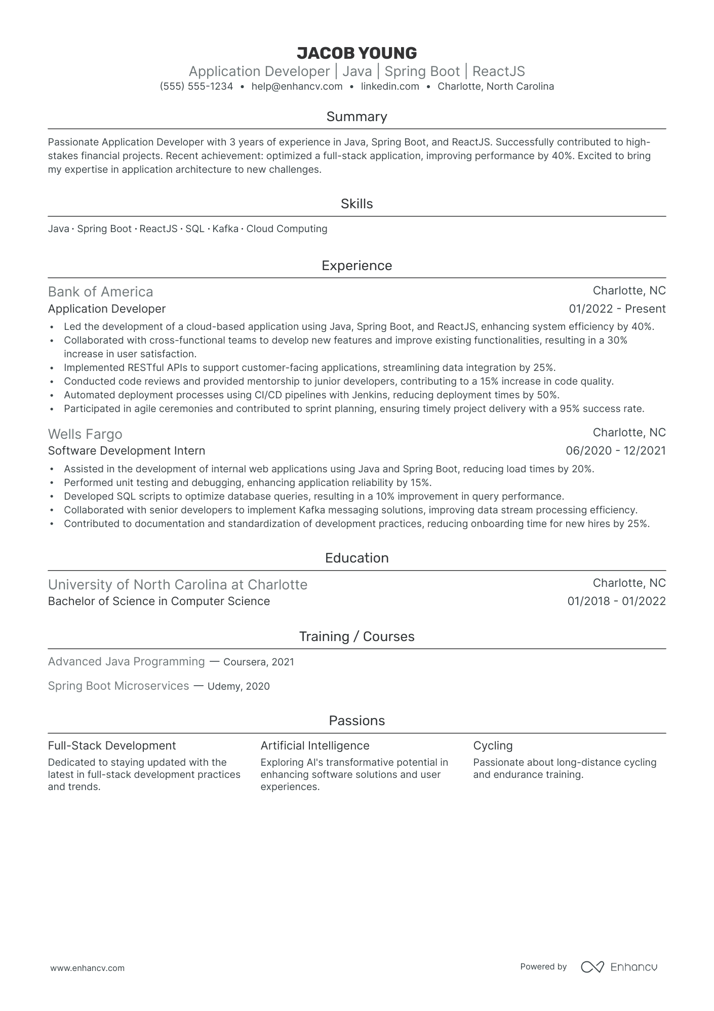 Full Stack Java Developer Resume Example Resume Example