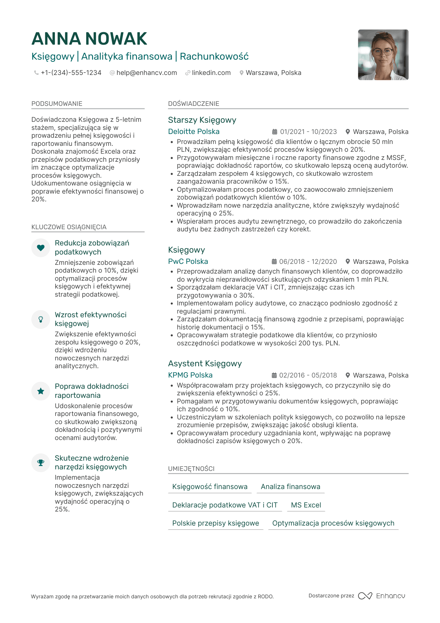 Księgowy CV