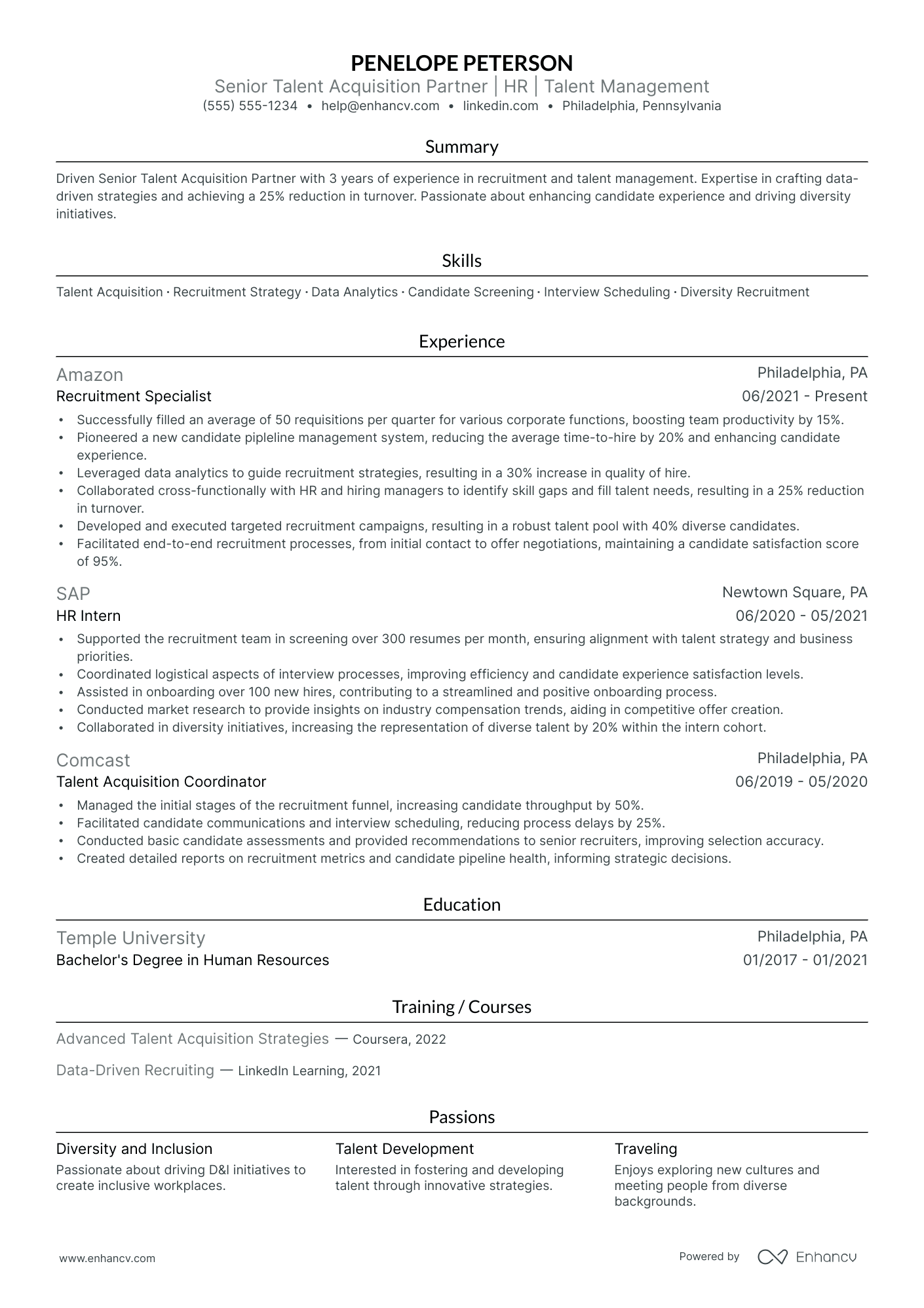 Senior Acquisition Manager resume example