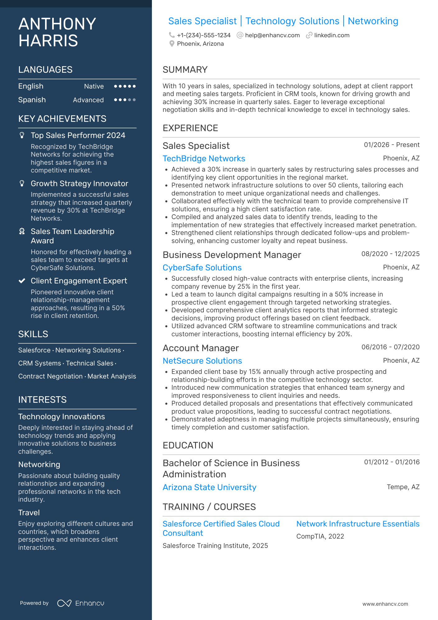 Sales Agent resume example