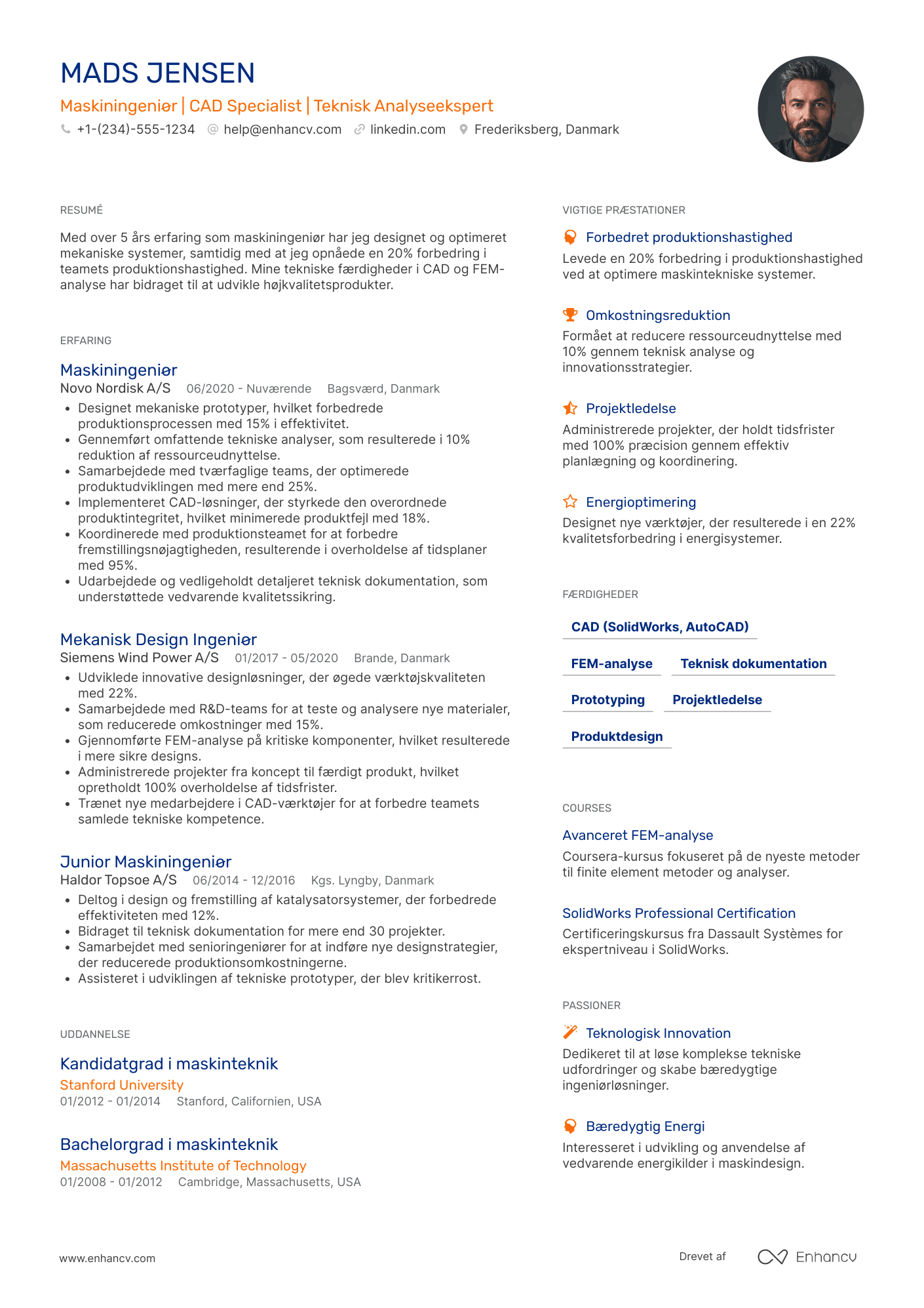 Maskiningeniør CV