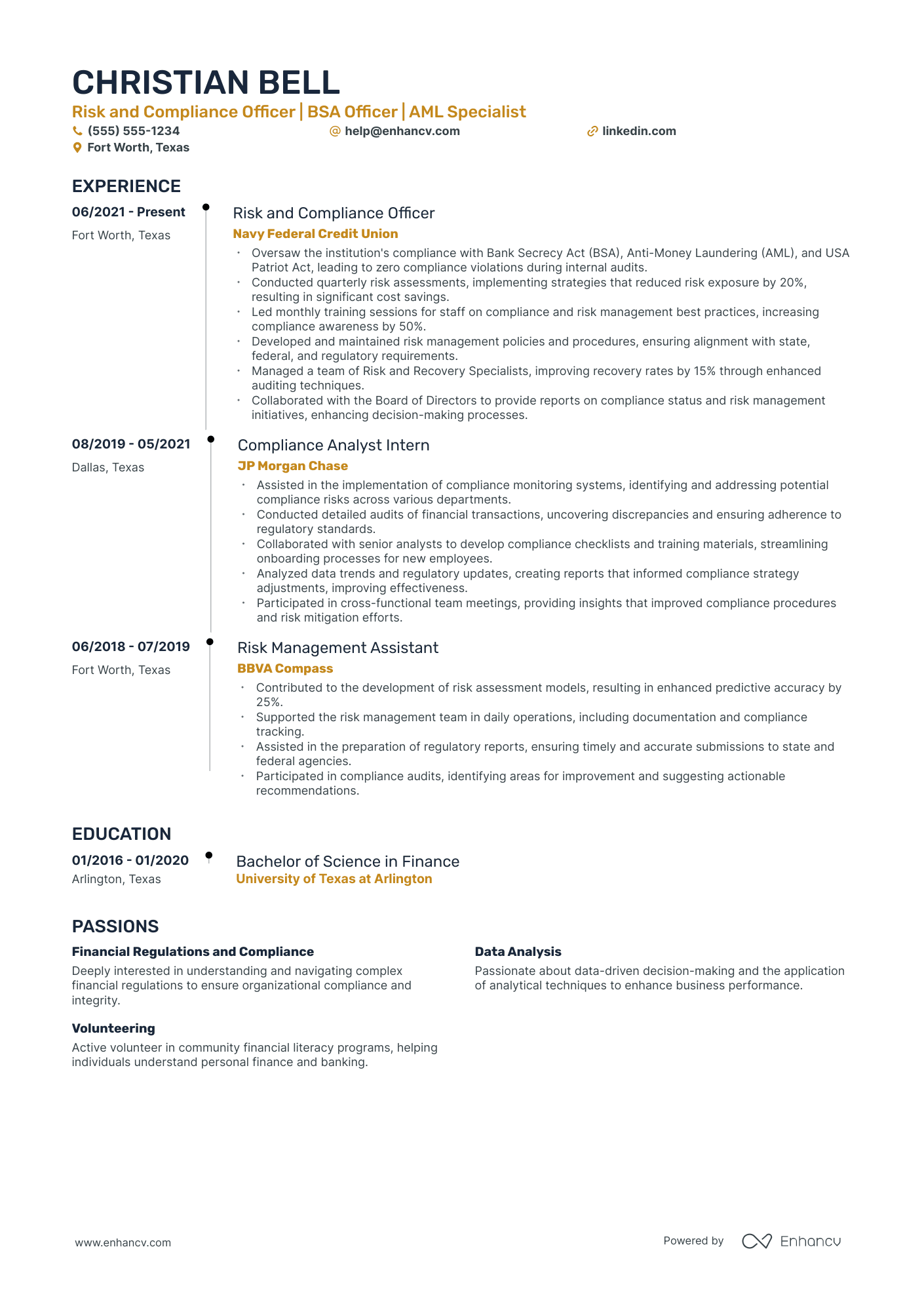 Risk Management Compliance Officer Resume Example Resume Example