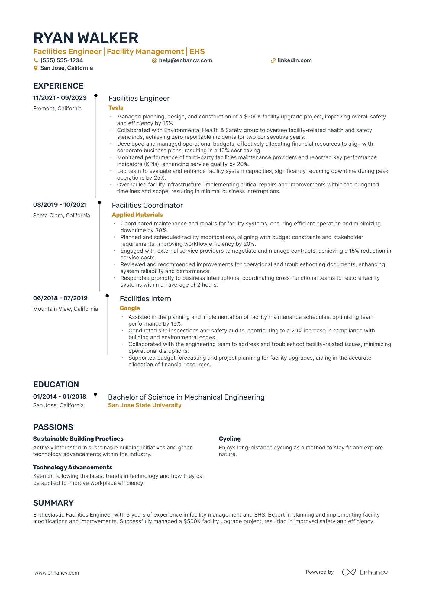 Facilities Manager - Real Estate Resume Example Resume Example