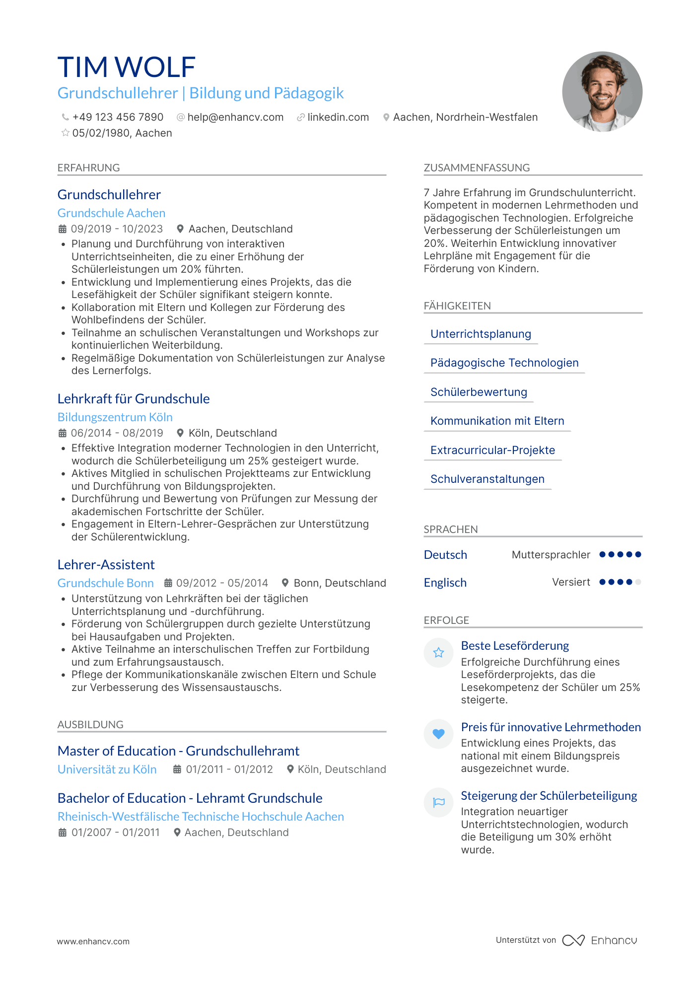 Lehrer CV
