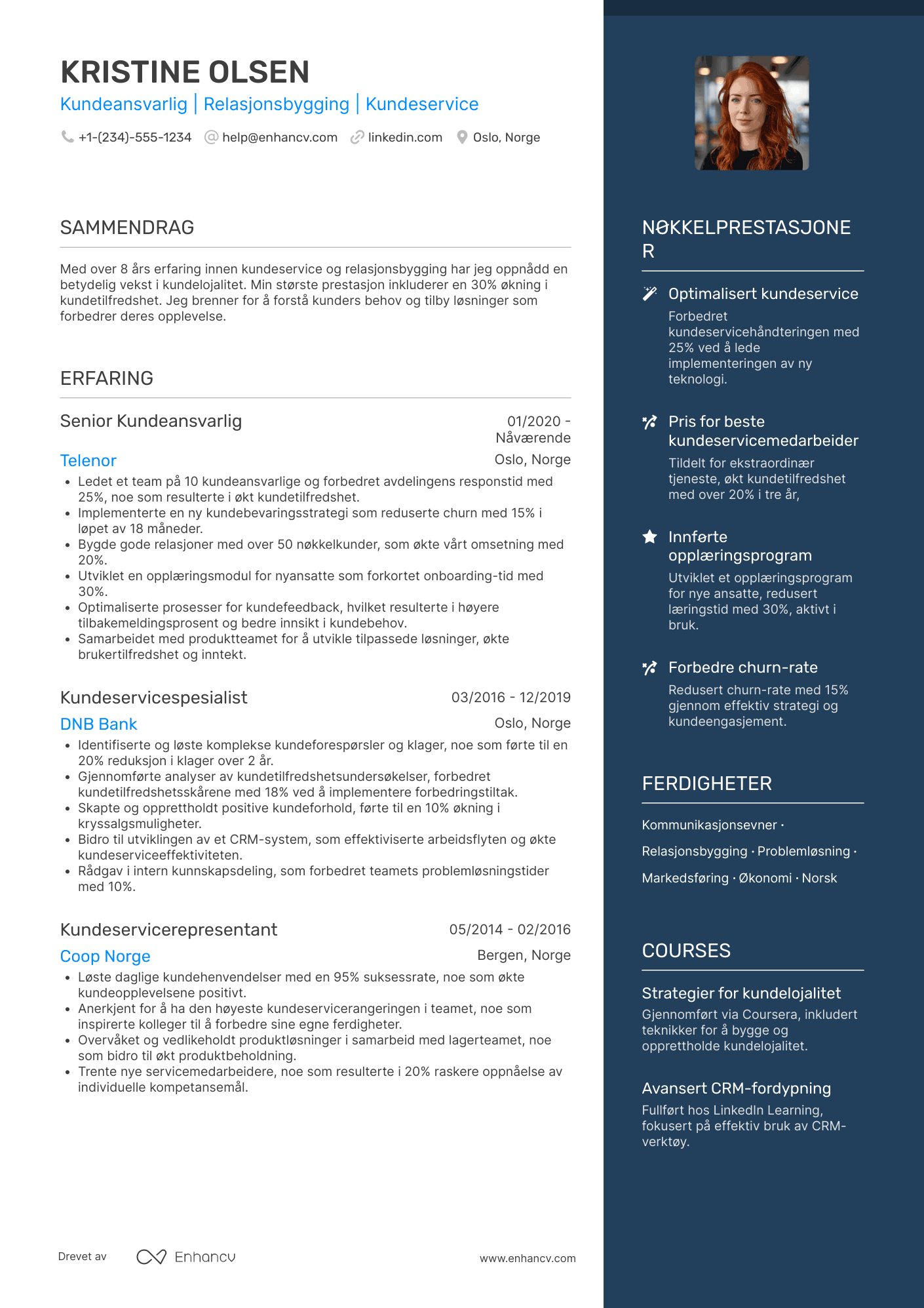 Kundeansvarlig CV