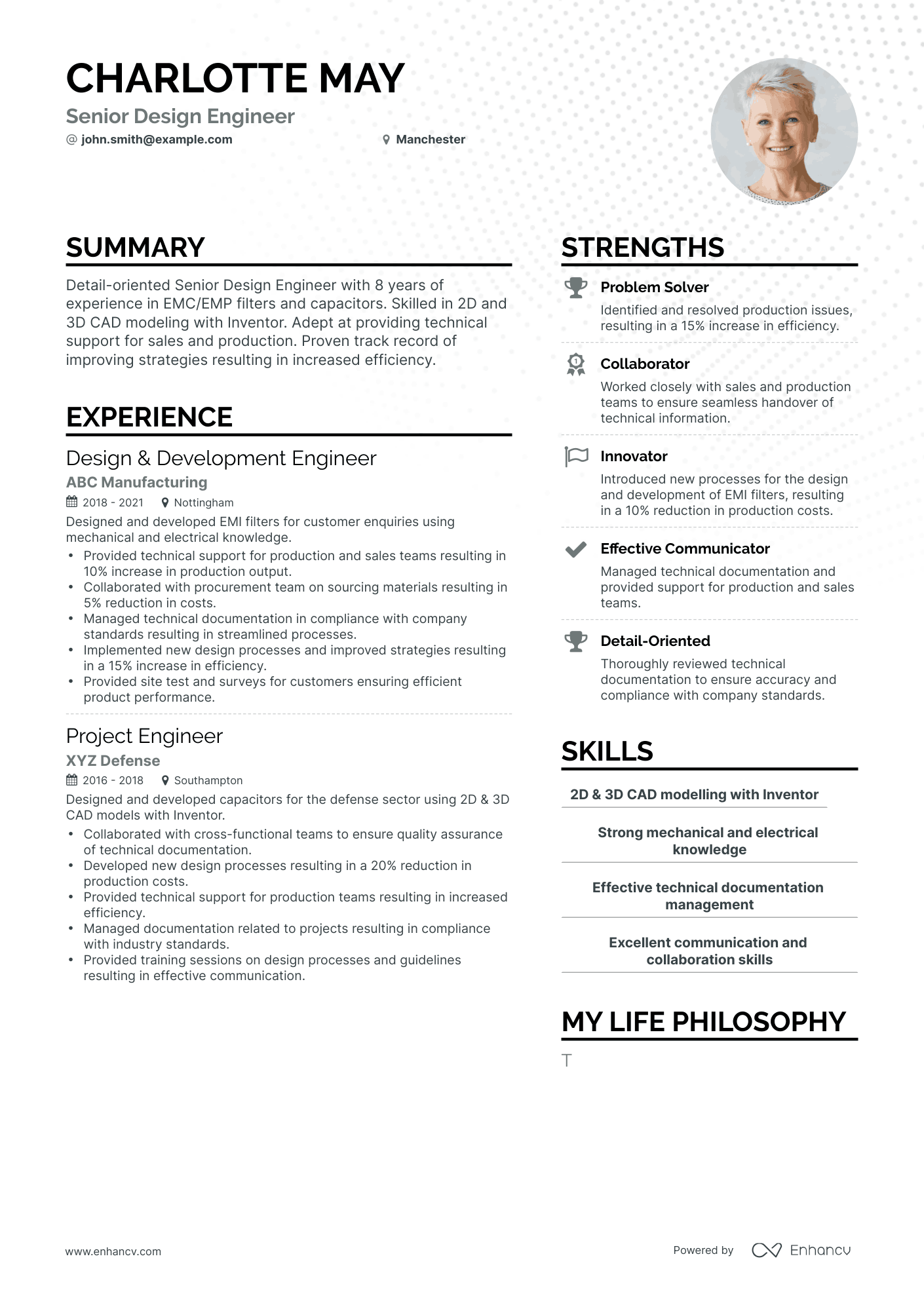 3 Design Engineer CV Examples for 2023